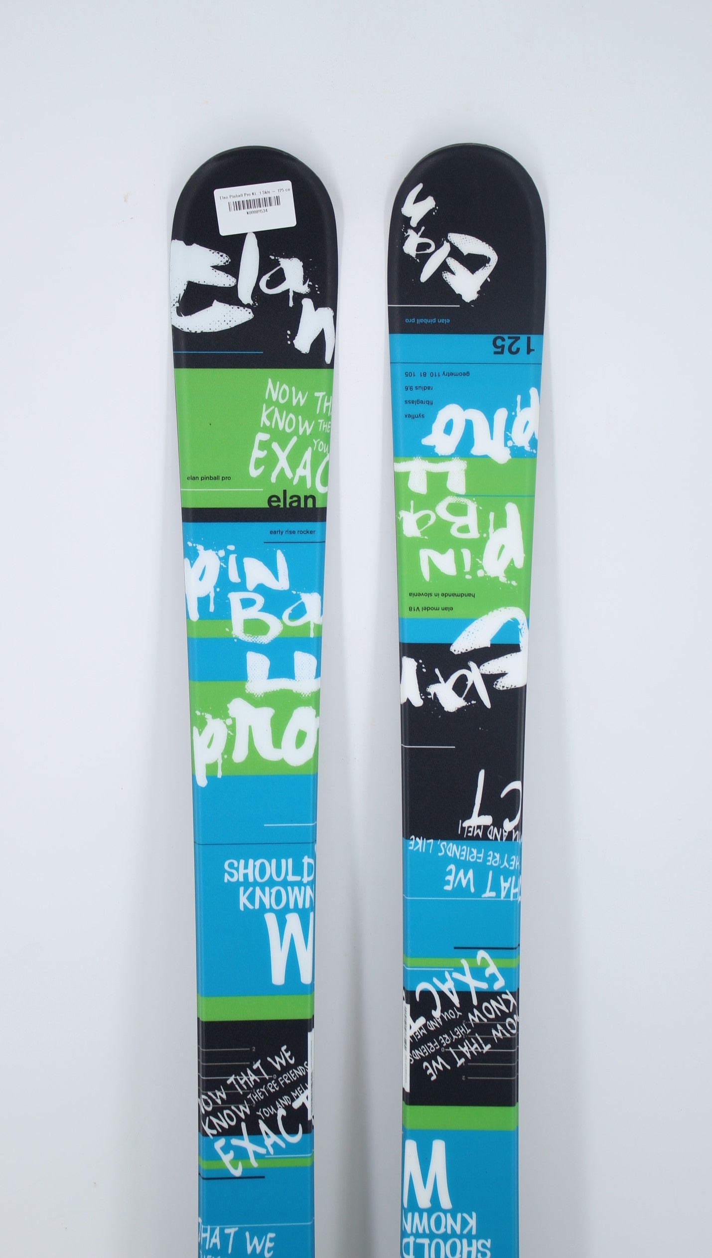 Elan Pinball Pro Kids Twin Tip Flat Skis - 125 cm New