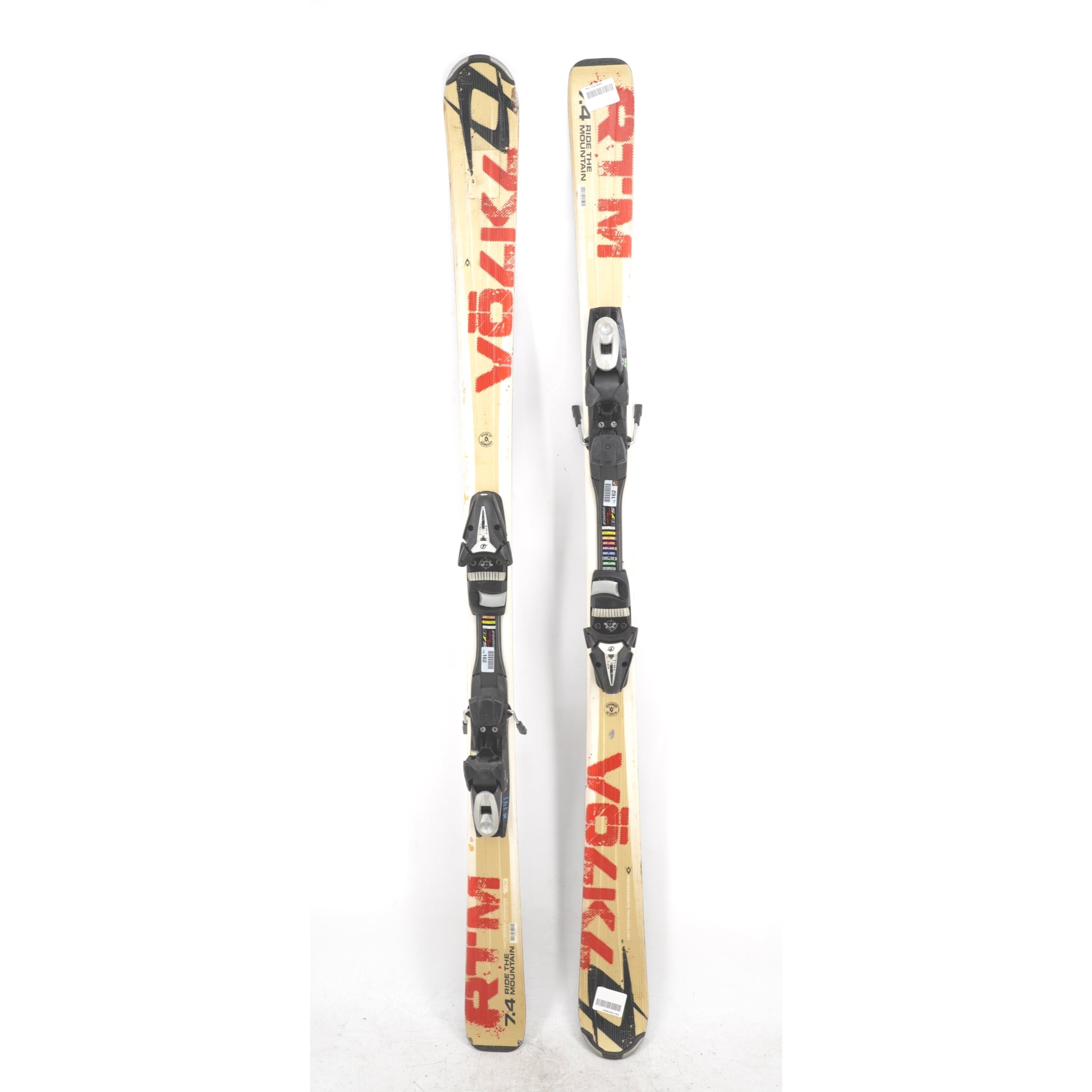 Volkl RTM 7.4 Adult Skis with Bindings - 163 cm Used