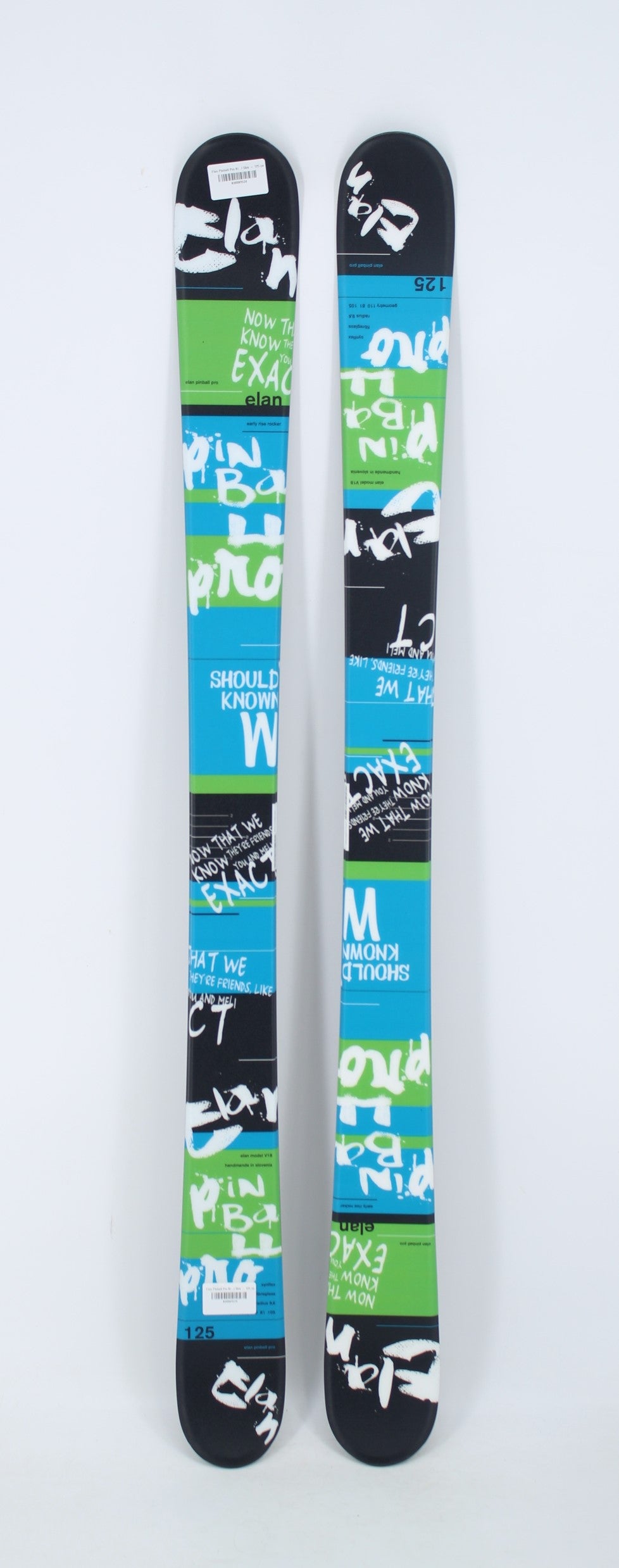 Elan Pinball Pro Kids Twin Tip Flat Skis - 125 cm New