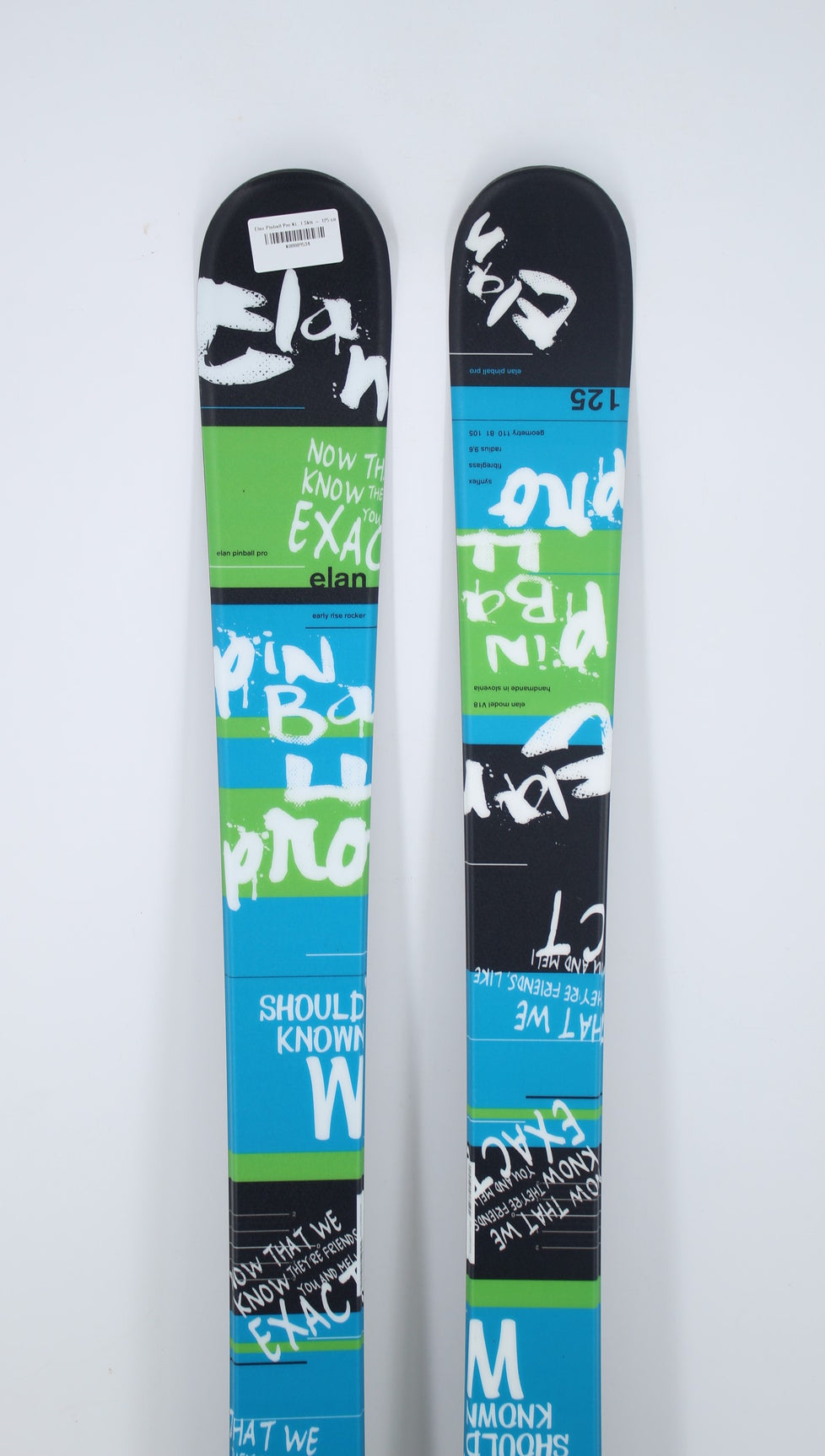 Elan Pinball Pro Kids Twin Tip Flat Skis - 125 cm New