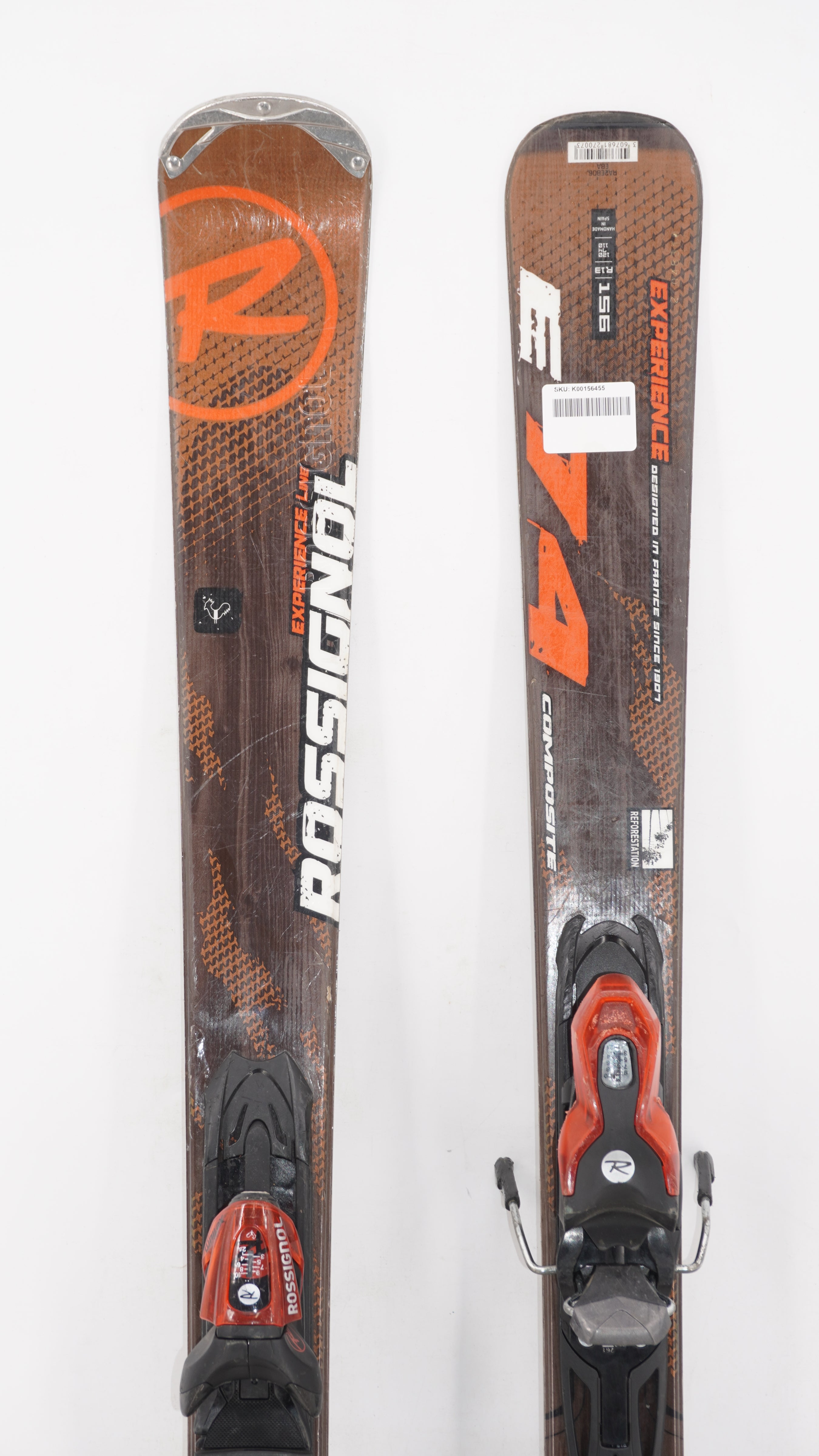 Rossignol Experience 74 Adult Skis with Bindings - 156 cm Used