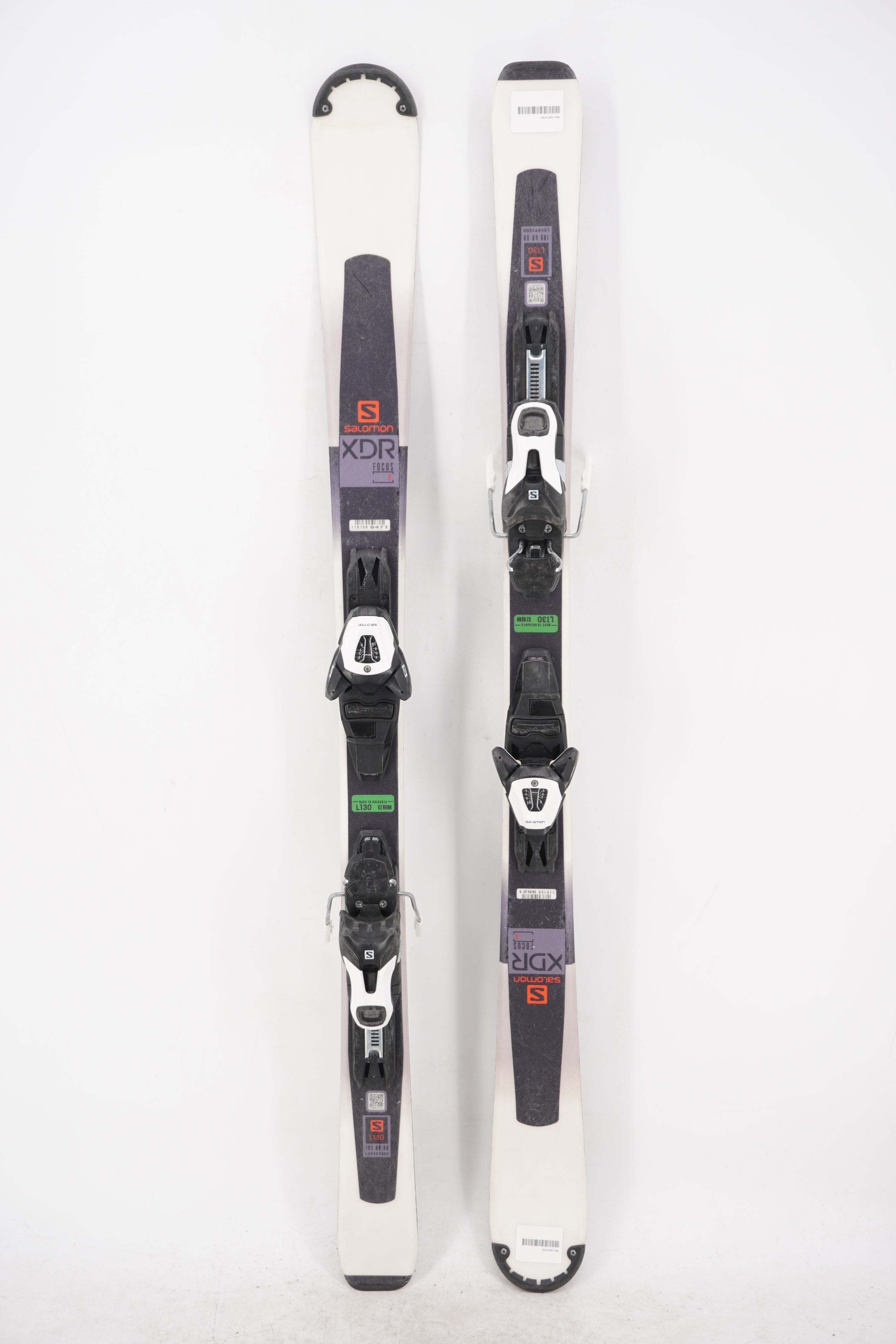 Salomon XDR Focus R Adult Skis with Bindings - 130 cm Used