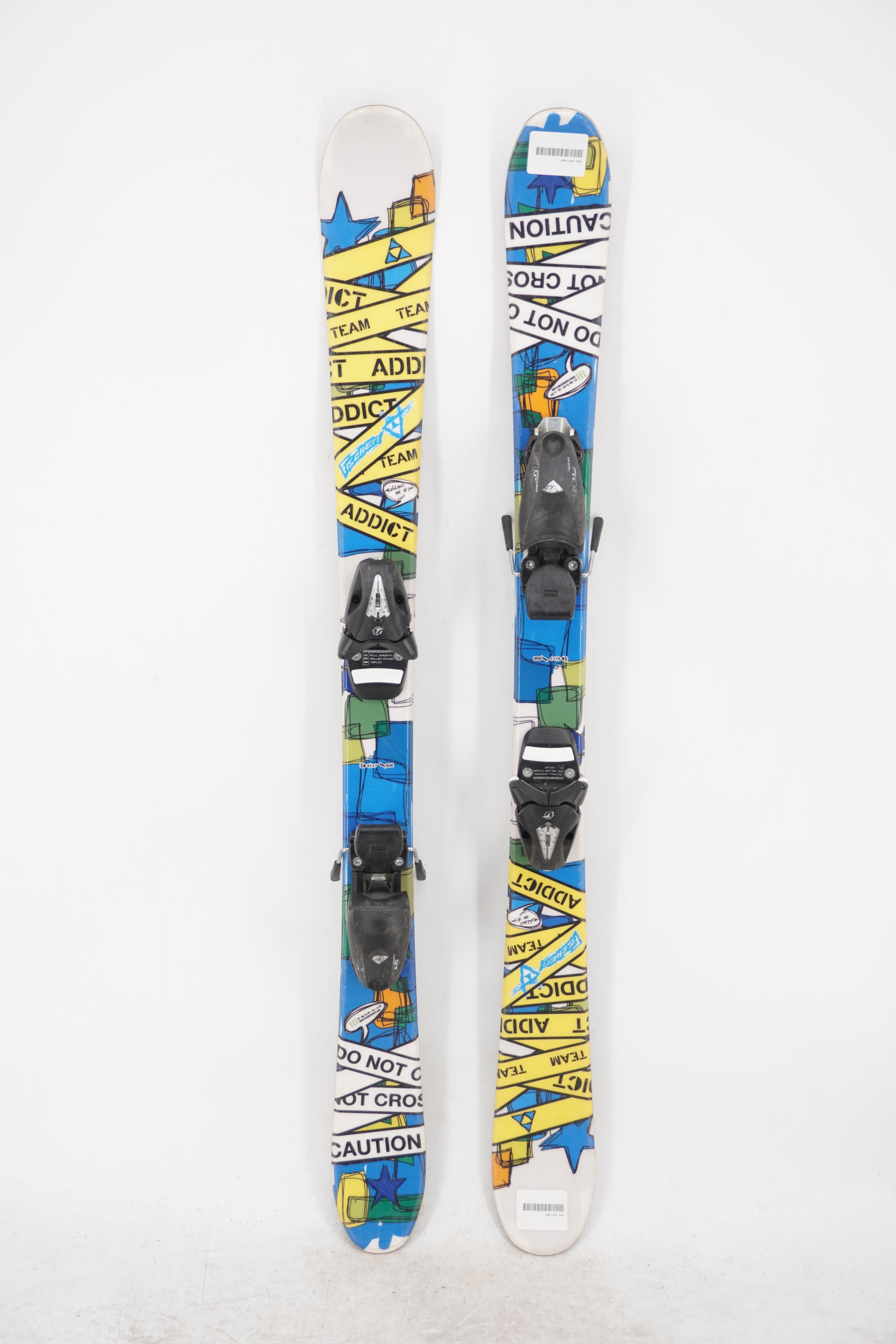 Fischer Team Addict Twin Tip Kids Skis with Bindings - 111 cm Used