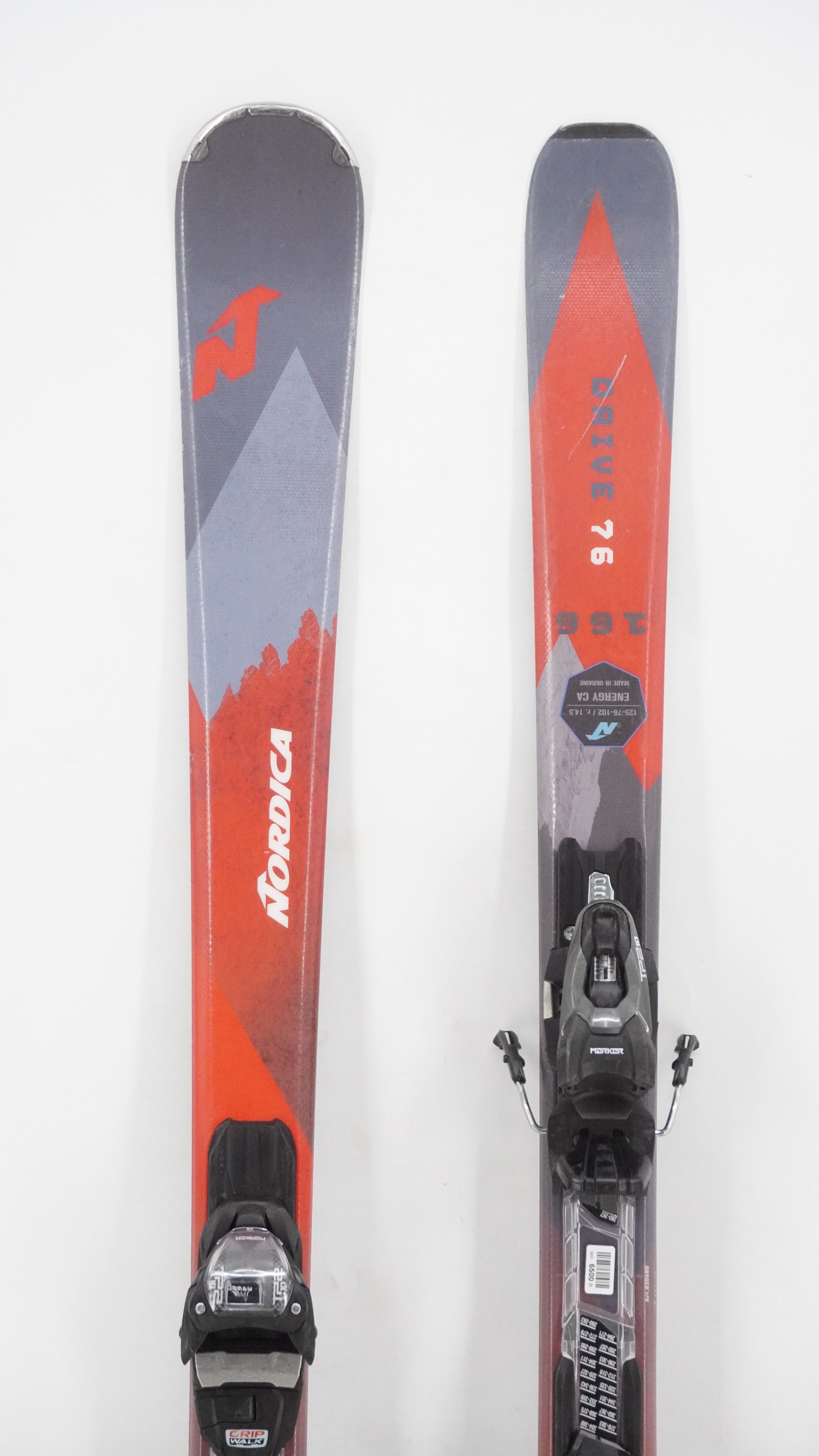 Nordica Drive 76 EXP Adult Demo Skis with Bindings - 166 cm Used