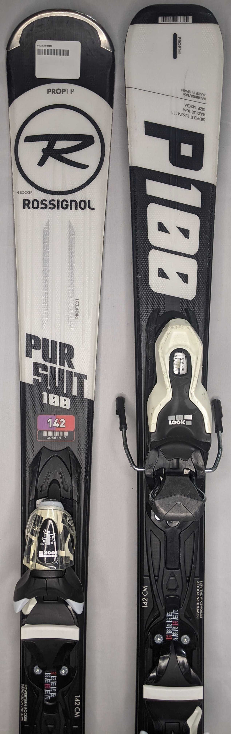 Rossignol Pursuit 100 Adult Skis with Bindings - 142 cm Used