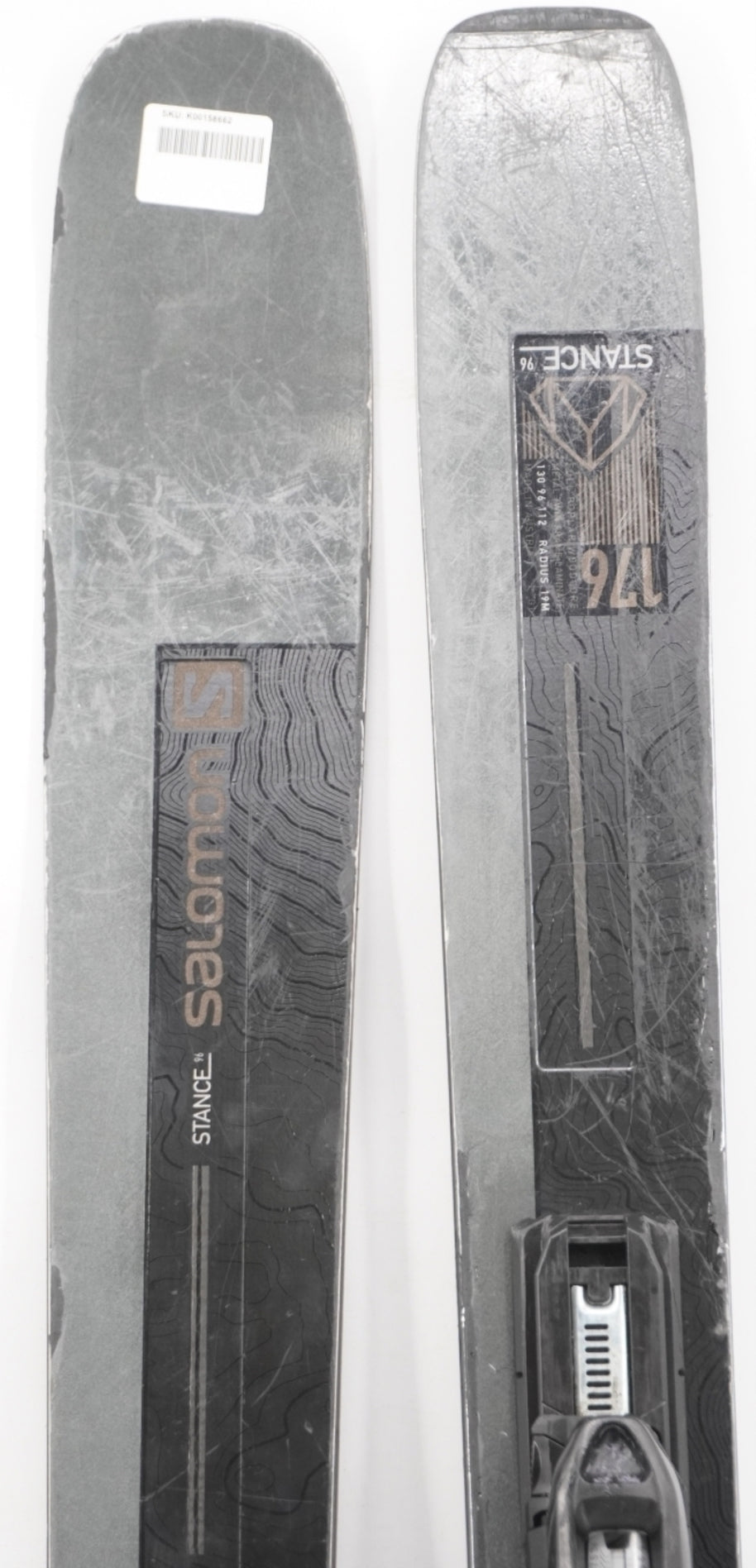 Salomon Stance 96 Adult Demo Skis with Bindings - 176 cm Used