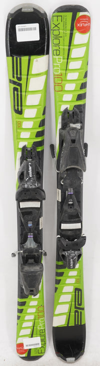 Elan Explore Pro U - Flex Kids Skis with Bindings - 100 cm Used