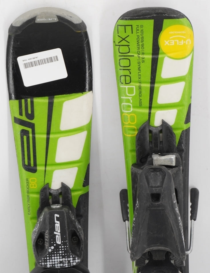 Elan Explore Pro U-Flex Kids Skis with Bindings - 80 cm Used