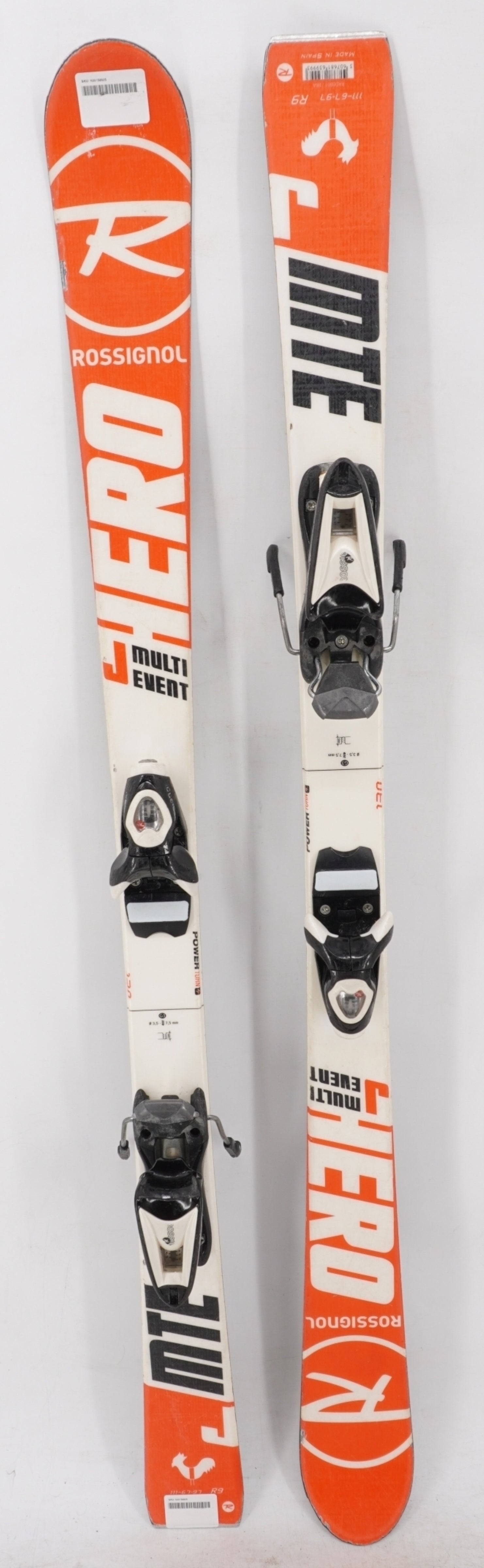 Rossignol Hero J Multi Event Junior Skis with Bindings - 130 cm Used