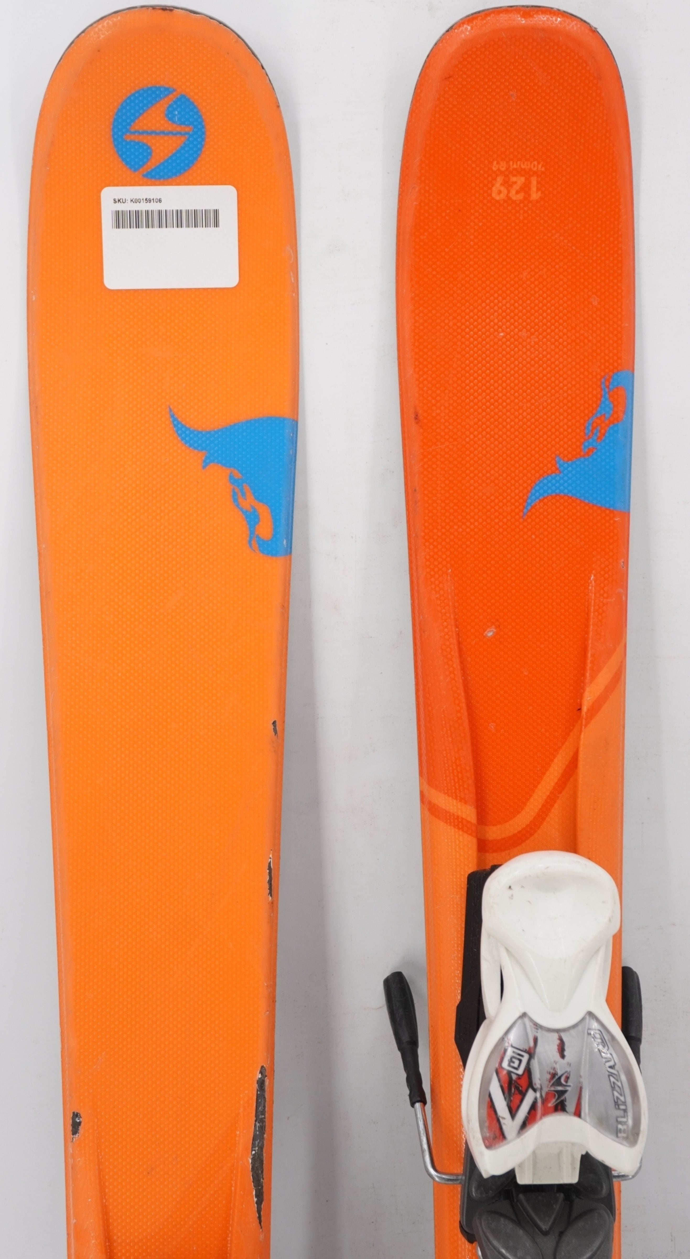 Blizzard Rustler Twin Tip Junior Skis with Bindings - 129 cm Used
