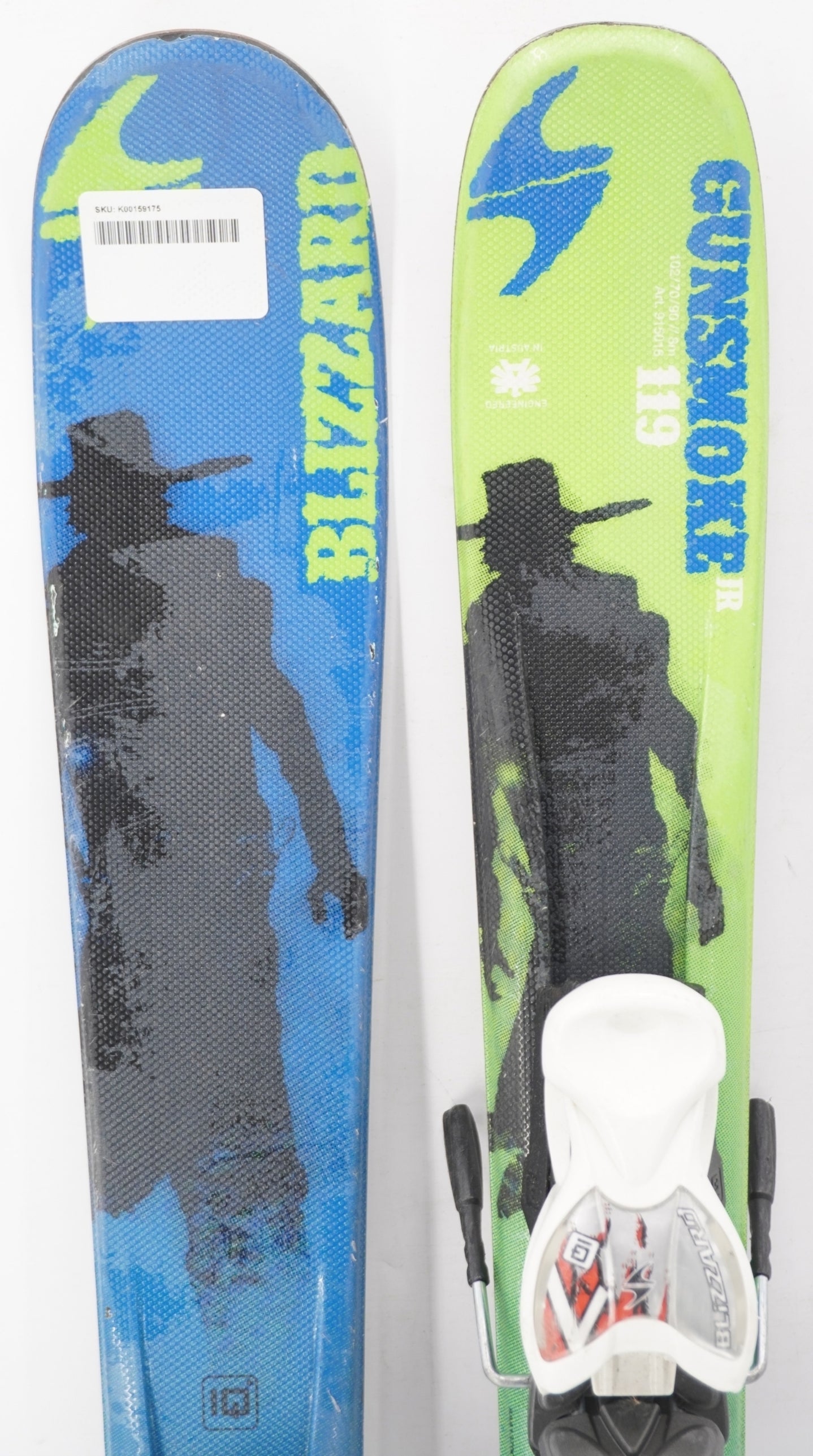 Blizzard GunSmoke Jr. Twin Tip Skis with Bindings - 119 cm Used
