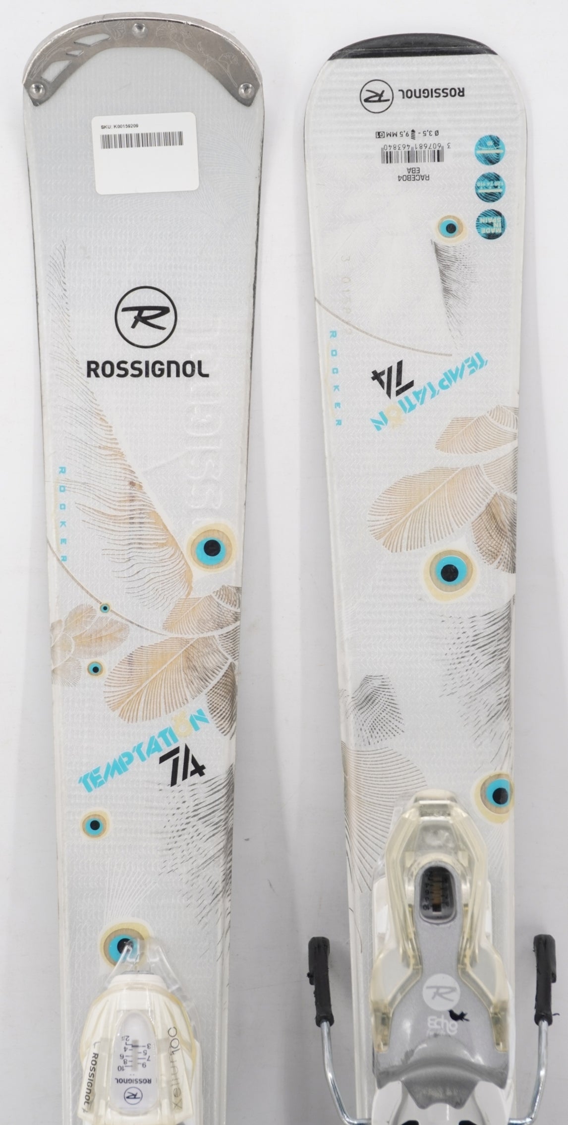 Rossignol Temptation 74 Women's Demo Skis with Bindings - 136 cm Used