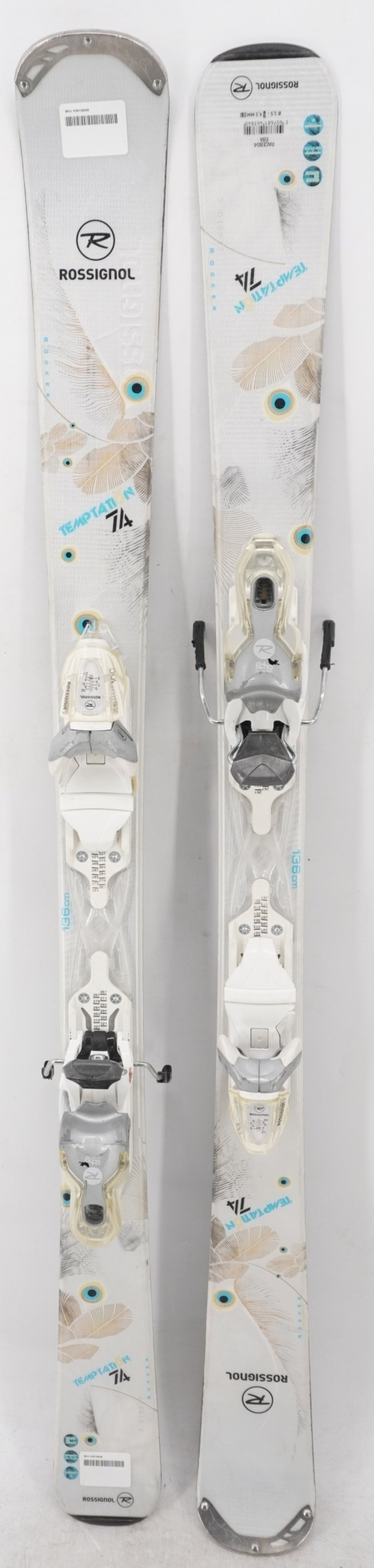 Rossignol Temptation 74 Women's Demo Skis with Bindings - 136 cm Used