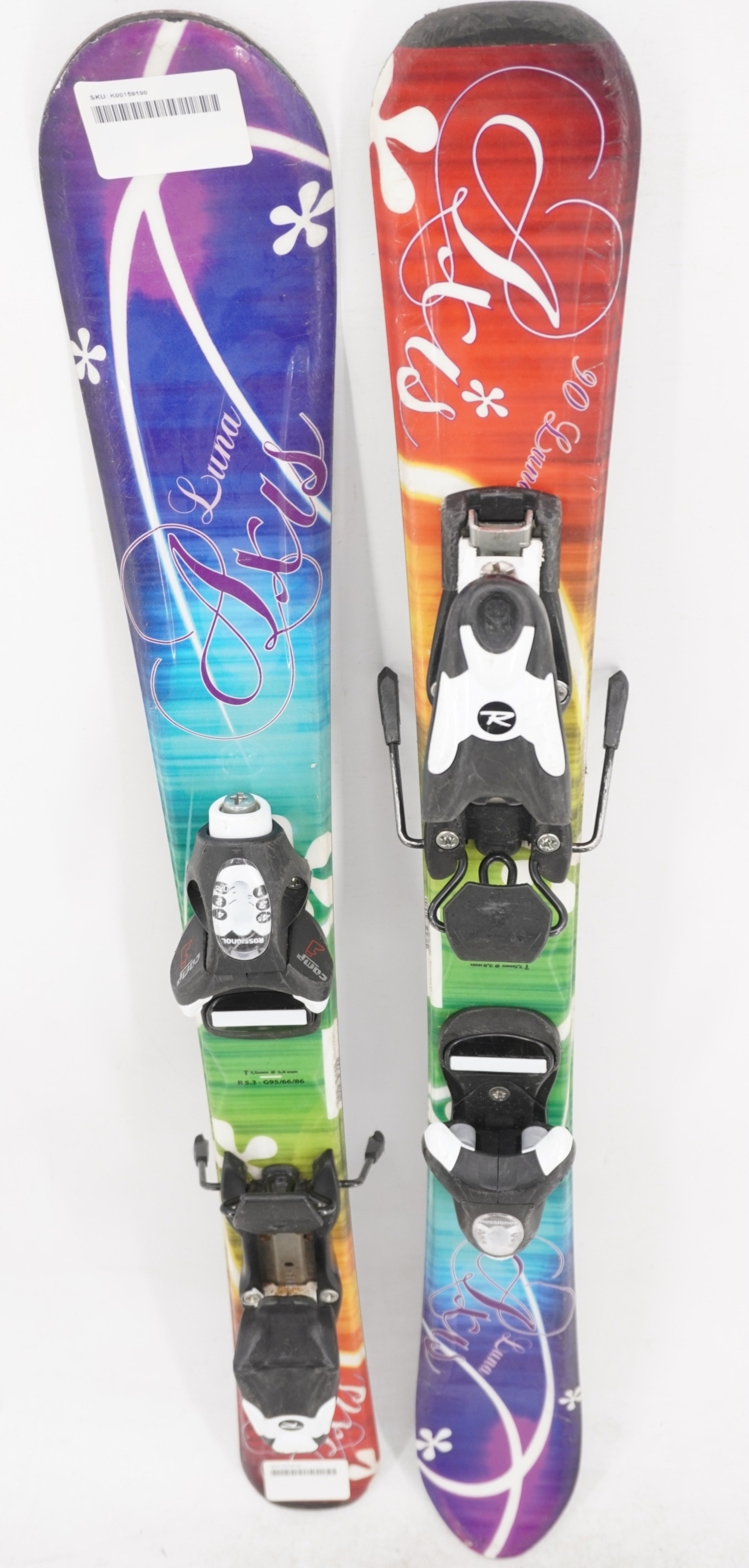 Axis Luna Kids Skis with Bindings - 90 cm Used