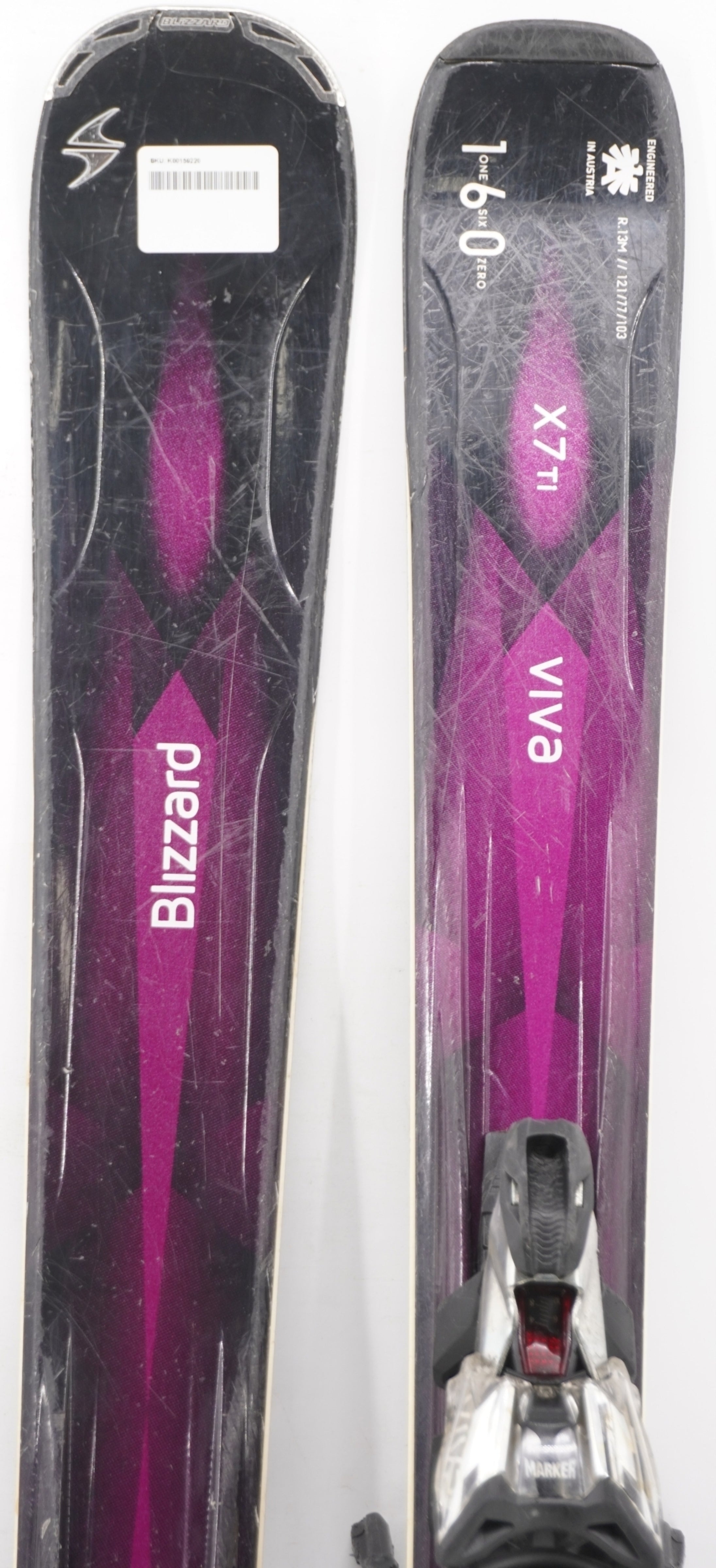 Blizzard Viva X7 TI Women's Demo Skis with Bindings - 160 cm Used