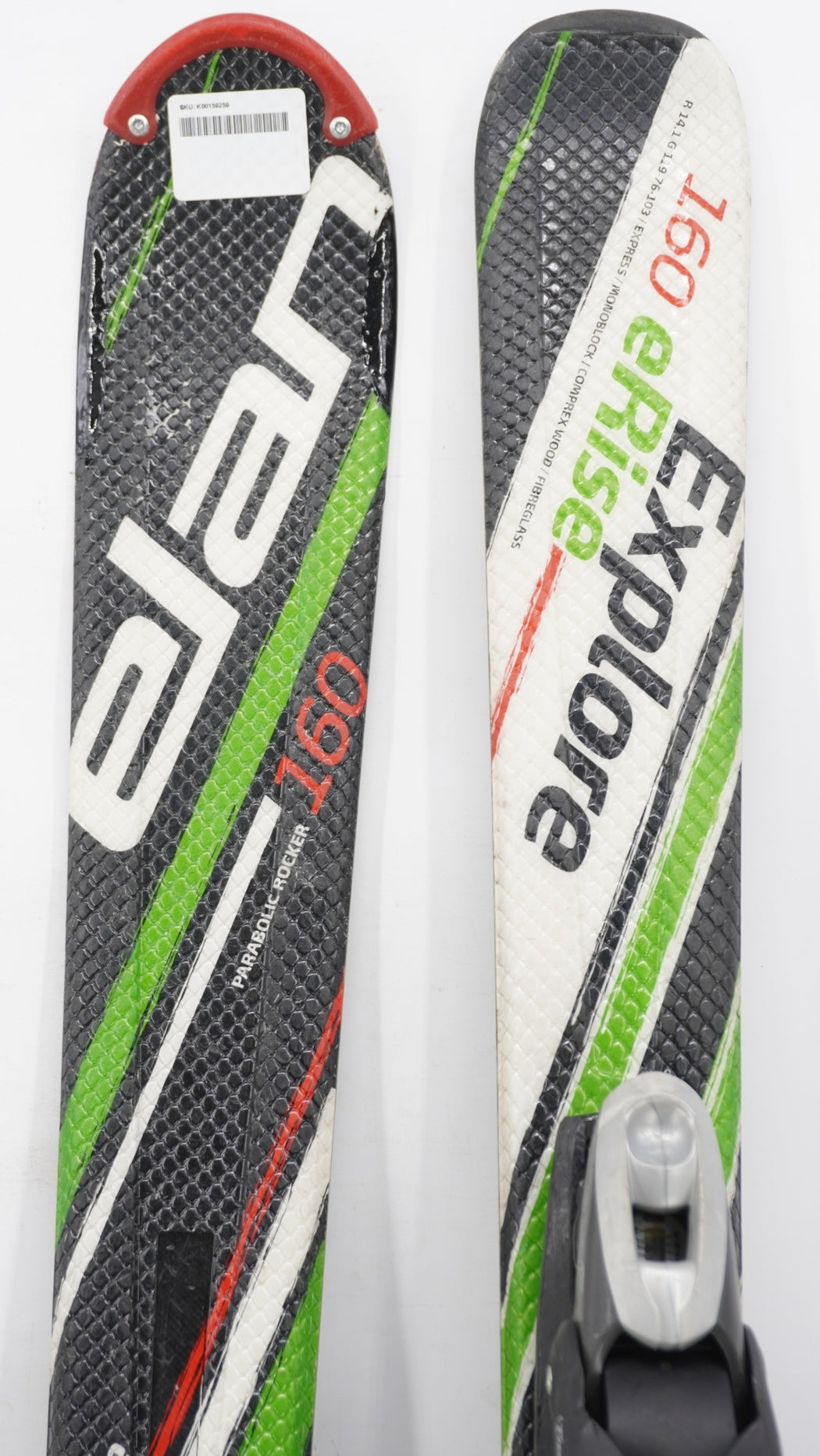 Elan Explore eRise Adult Skis with Bindings - 160 cm Used