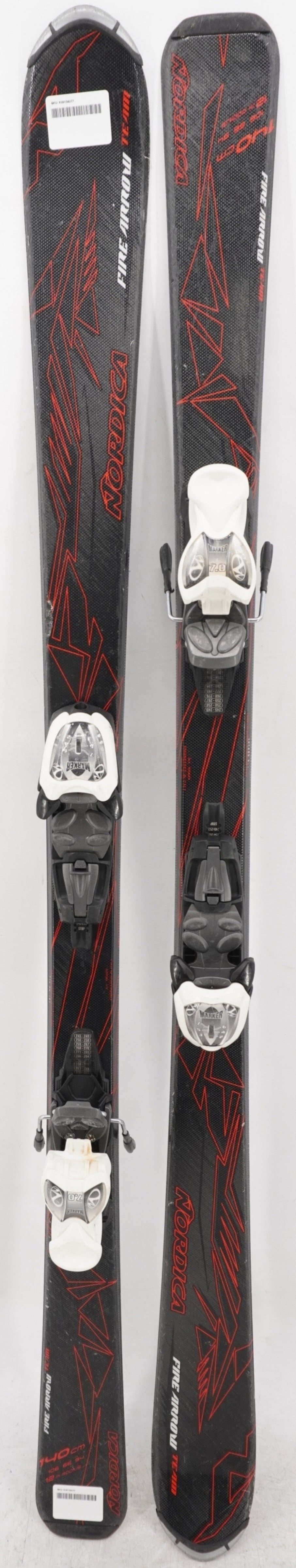 Nordica Team Fire Arrow Junior Skis with Bindings - 140 cm Used