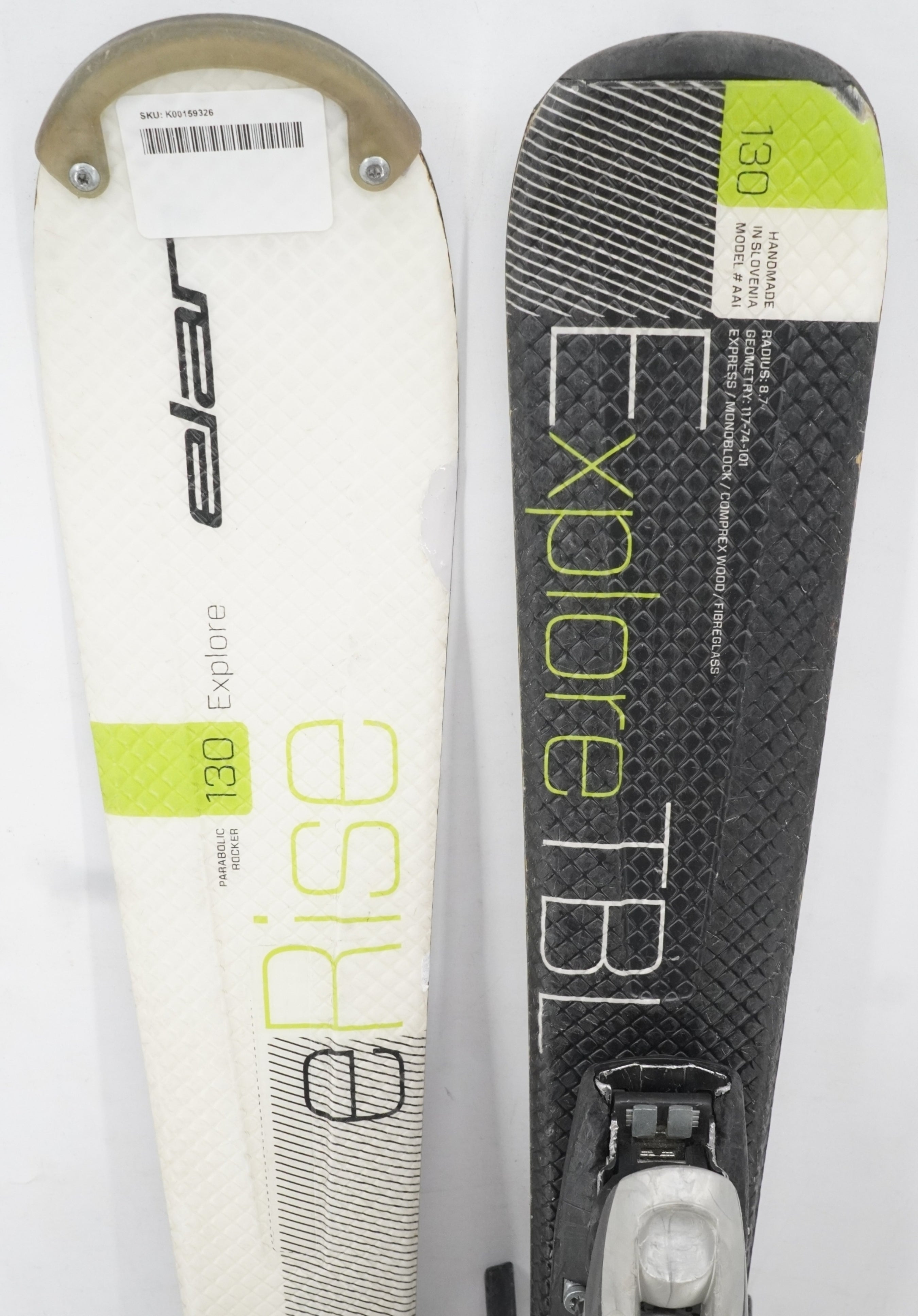 Elan Explore TBL eRise Adult Skis with Bindings - 130 cm Used