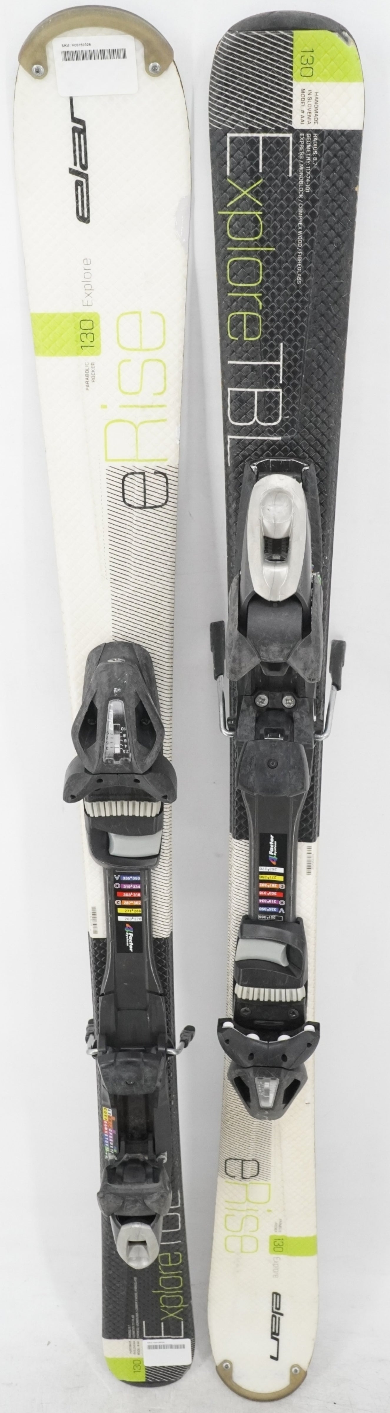 Elan Explore TBL eRise Adult Skis with Bindings - 130 cm Used