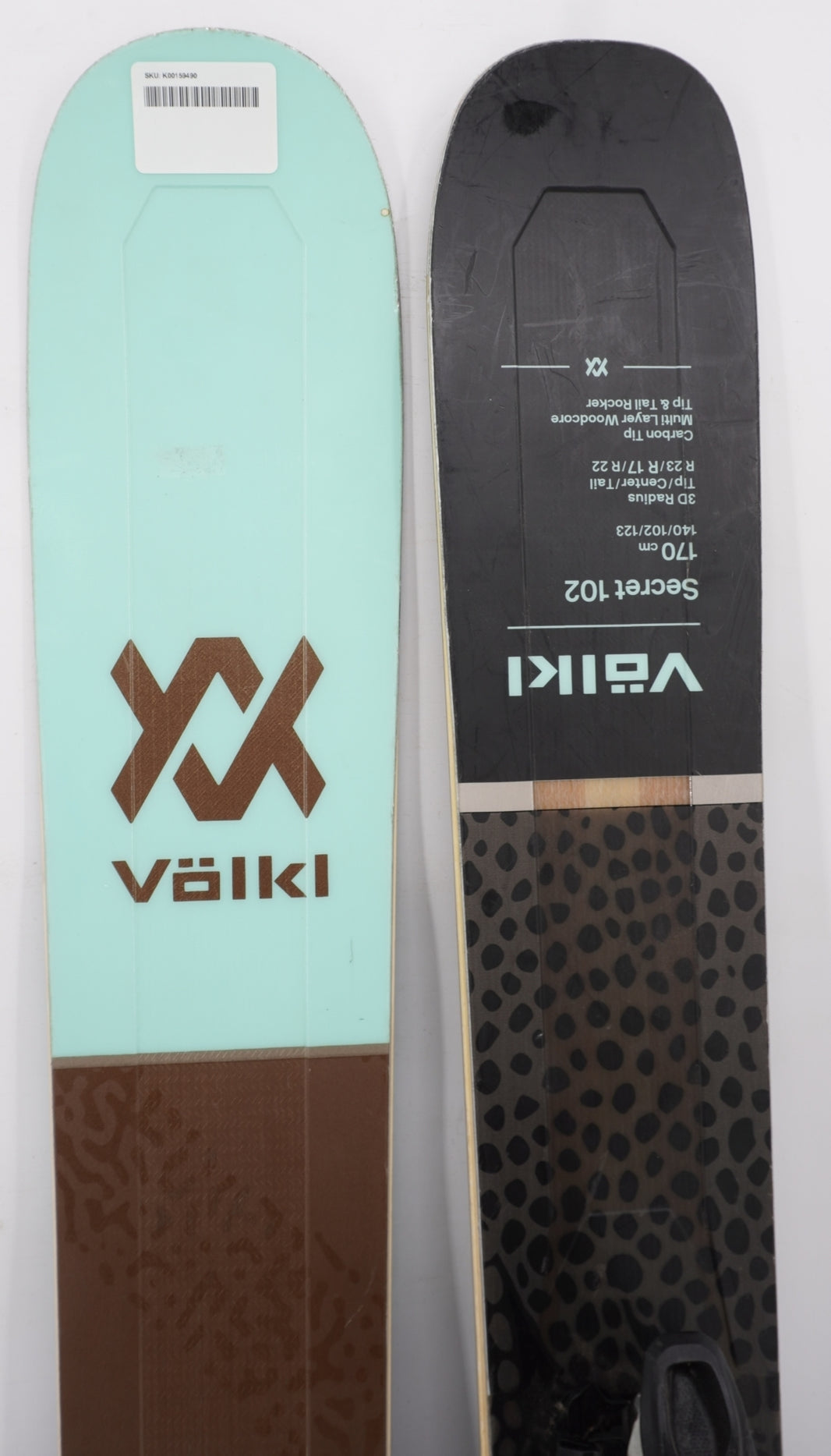 Volkl Secret 102 Women's Demo Skis with Bindings - 170 cm Used