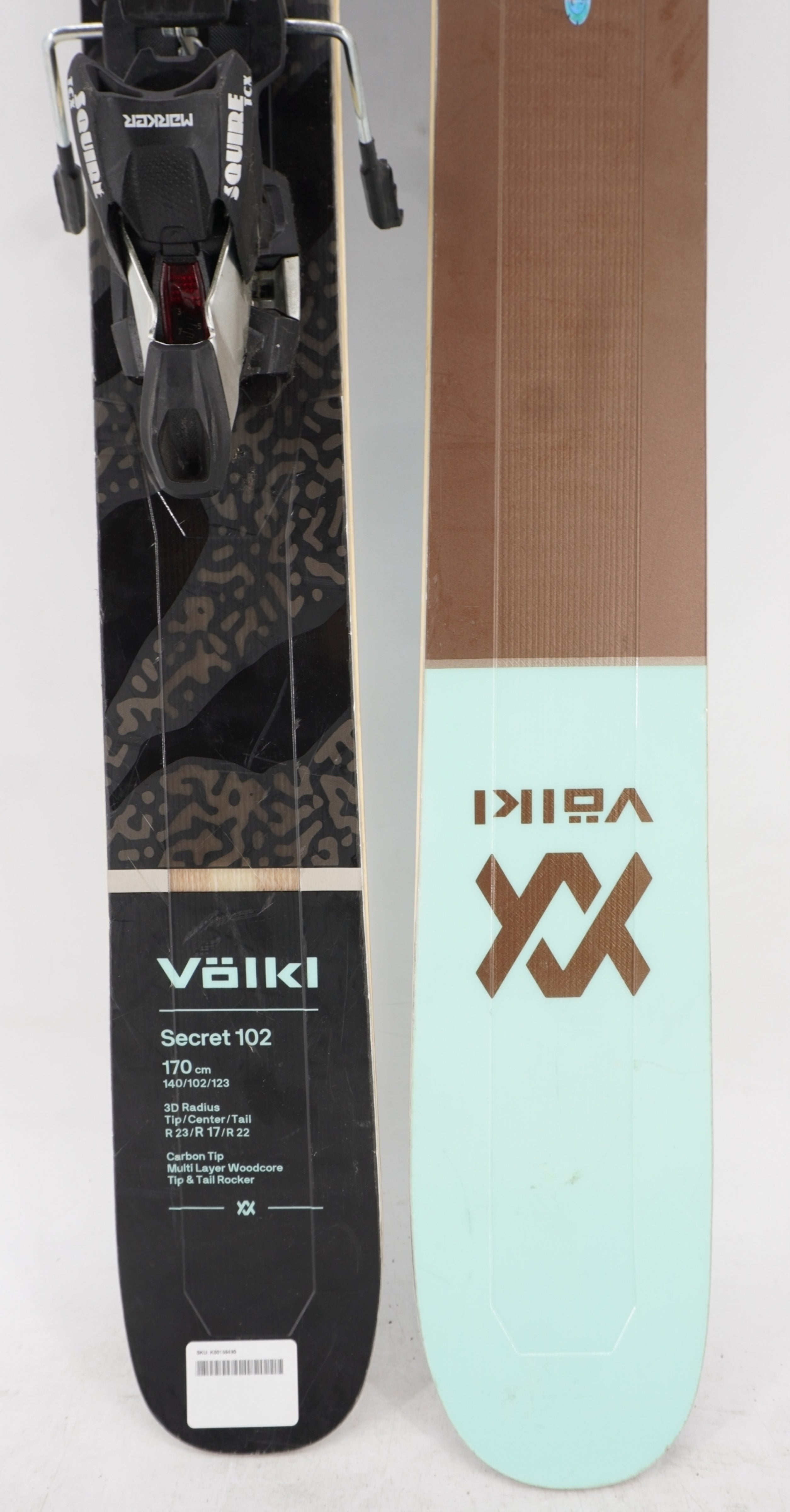 Volkl Secret 102 Women's Demo Skis with Bindings - 170 cm Used