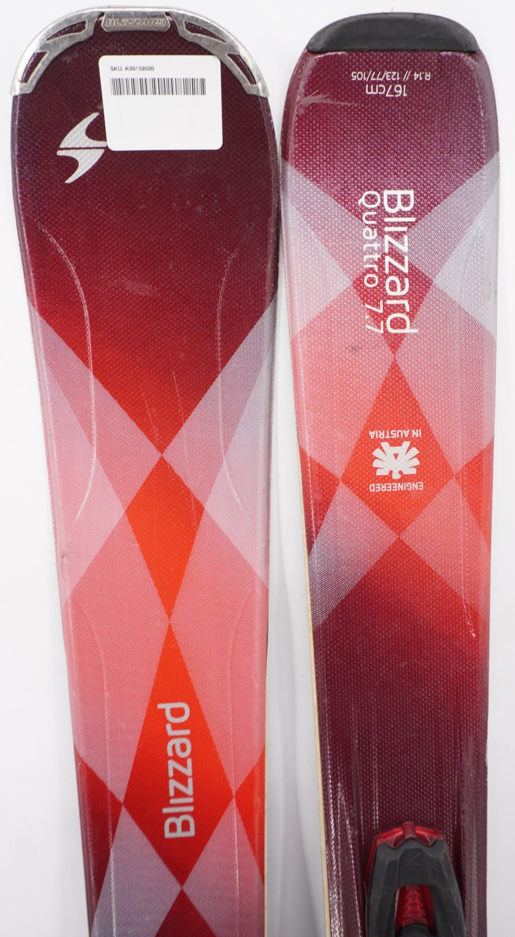 Blizzard Quattro 7.7 Women's Demo Skis with Bindings - 167 cm Used