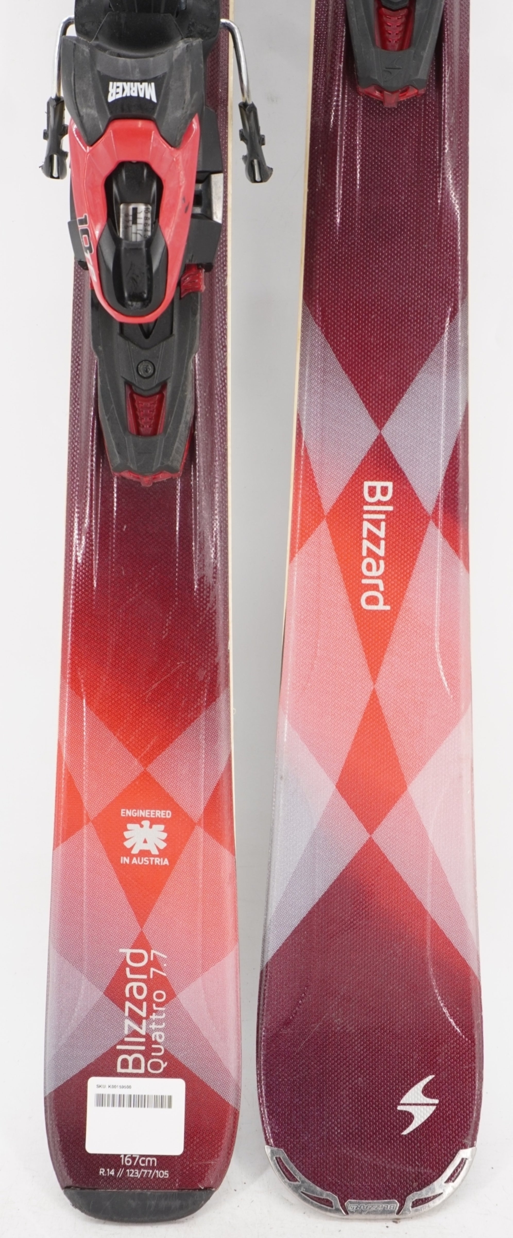 Blizzard Quattro 7.7 Women's Demo Skis with Bindings - 167 cm Used
