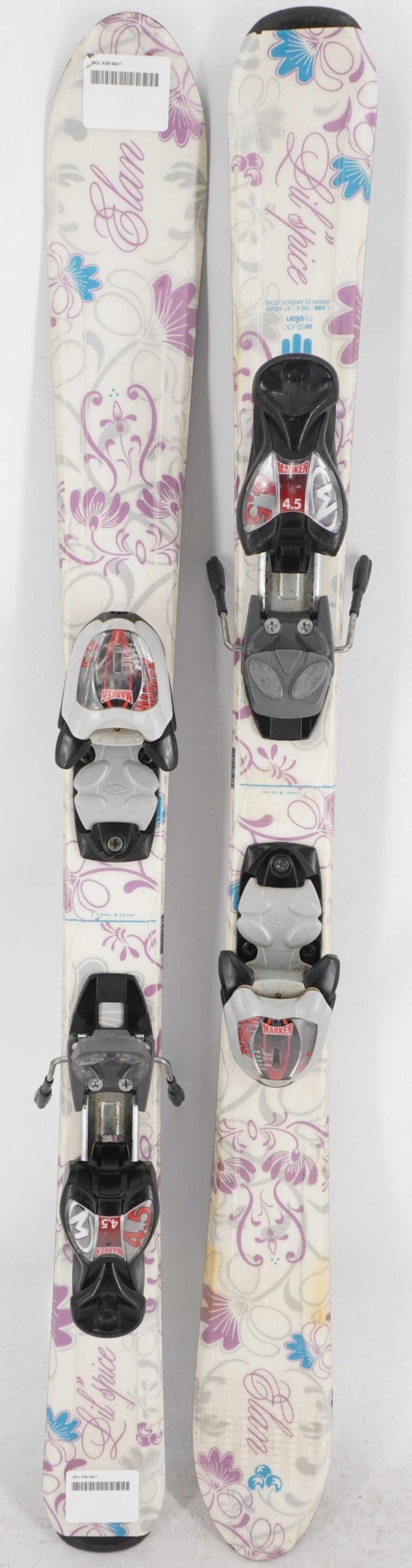Elan Lil' Spice Kids Skis with Bindings - 100 cm Used