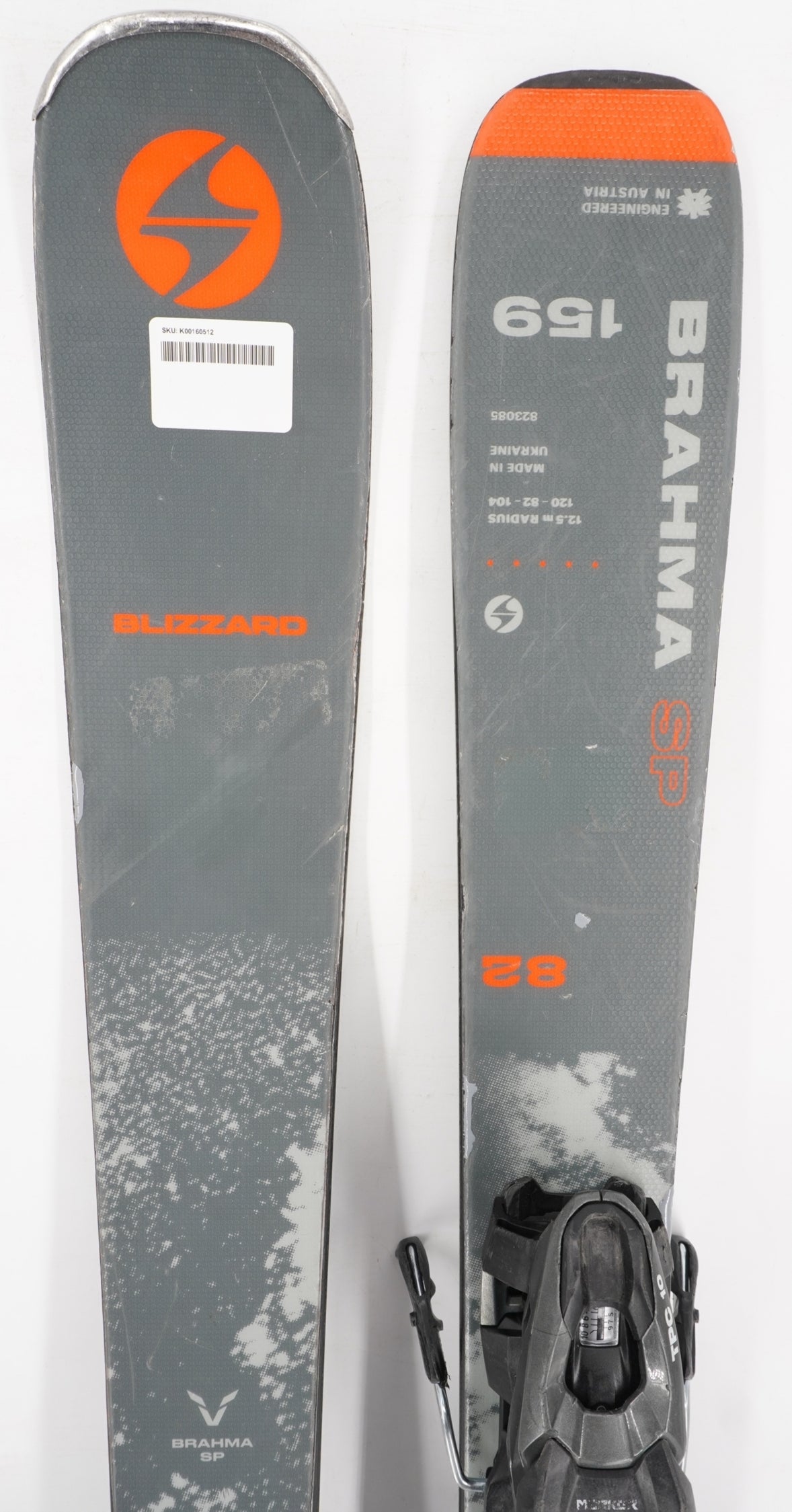 Blizzard Brahma SP 82 Adult Demo Skis with Bindings - 159 cm Used