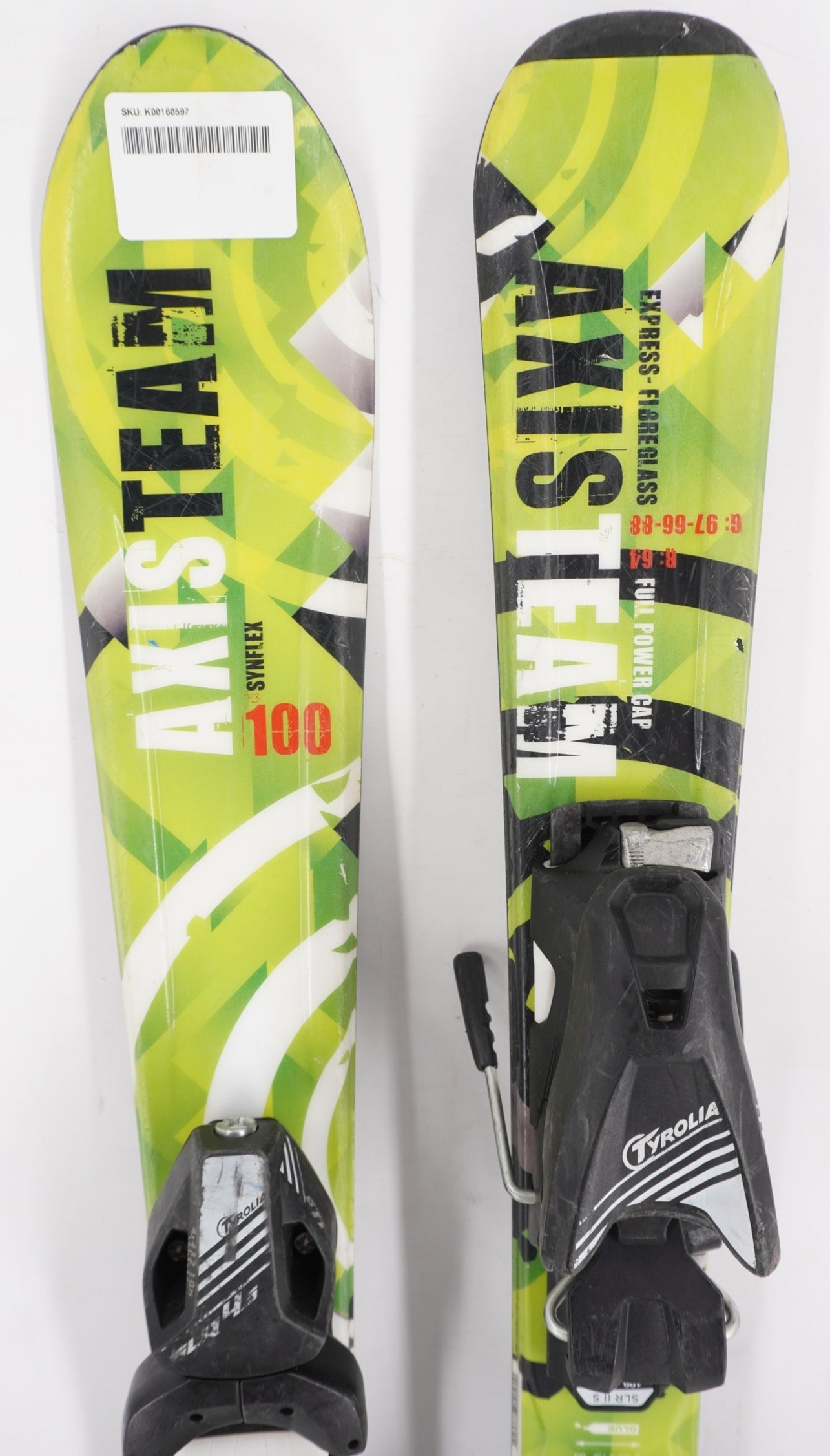 Axis Team Synflex Kids Skis with Bindings - 100 cm Used