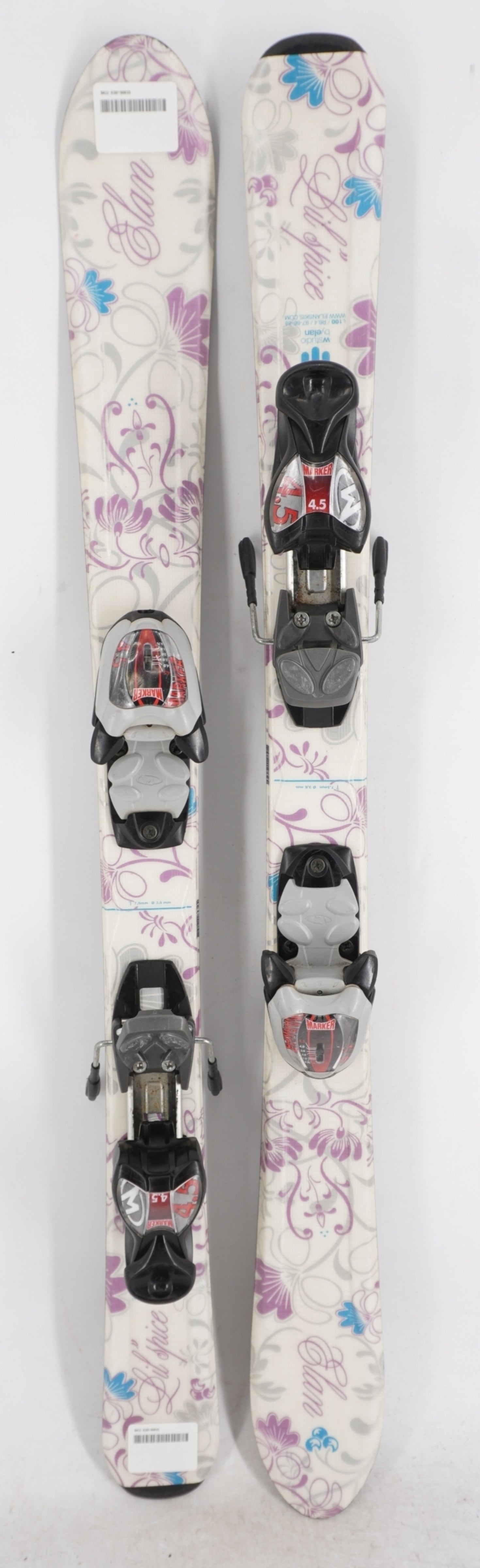 Elan Lil' Spice Kids Skis with Bindings - 100 cm Used