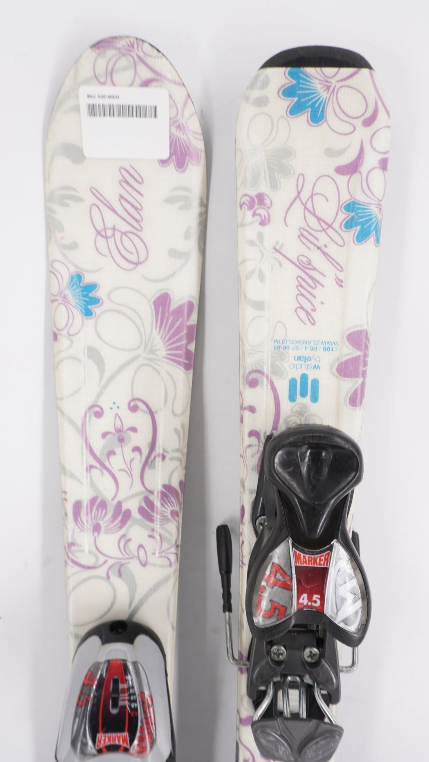 Elan Lil' Spice Kids Skis with Bindings - 100 cm Used