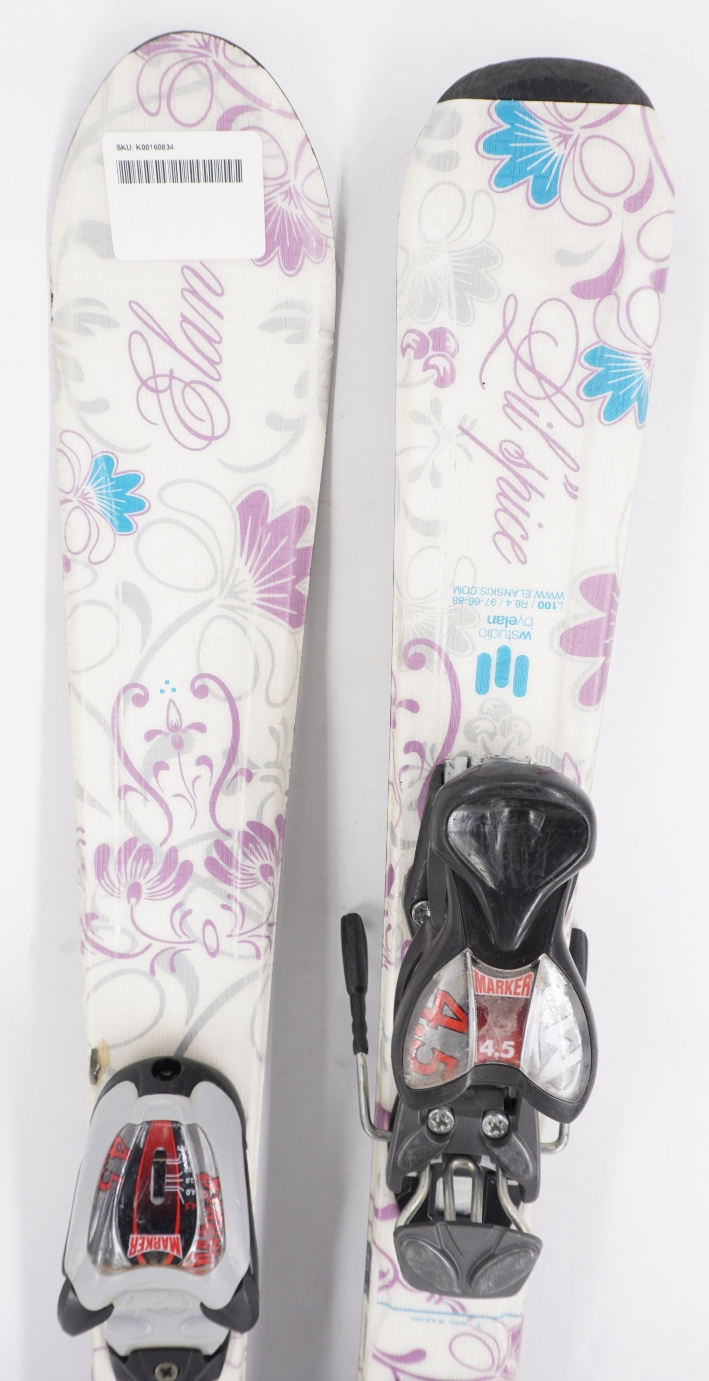 Elan Lil' Spice Kids Skis with Bindings - 100 cm Used