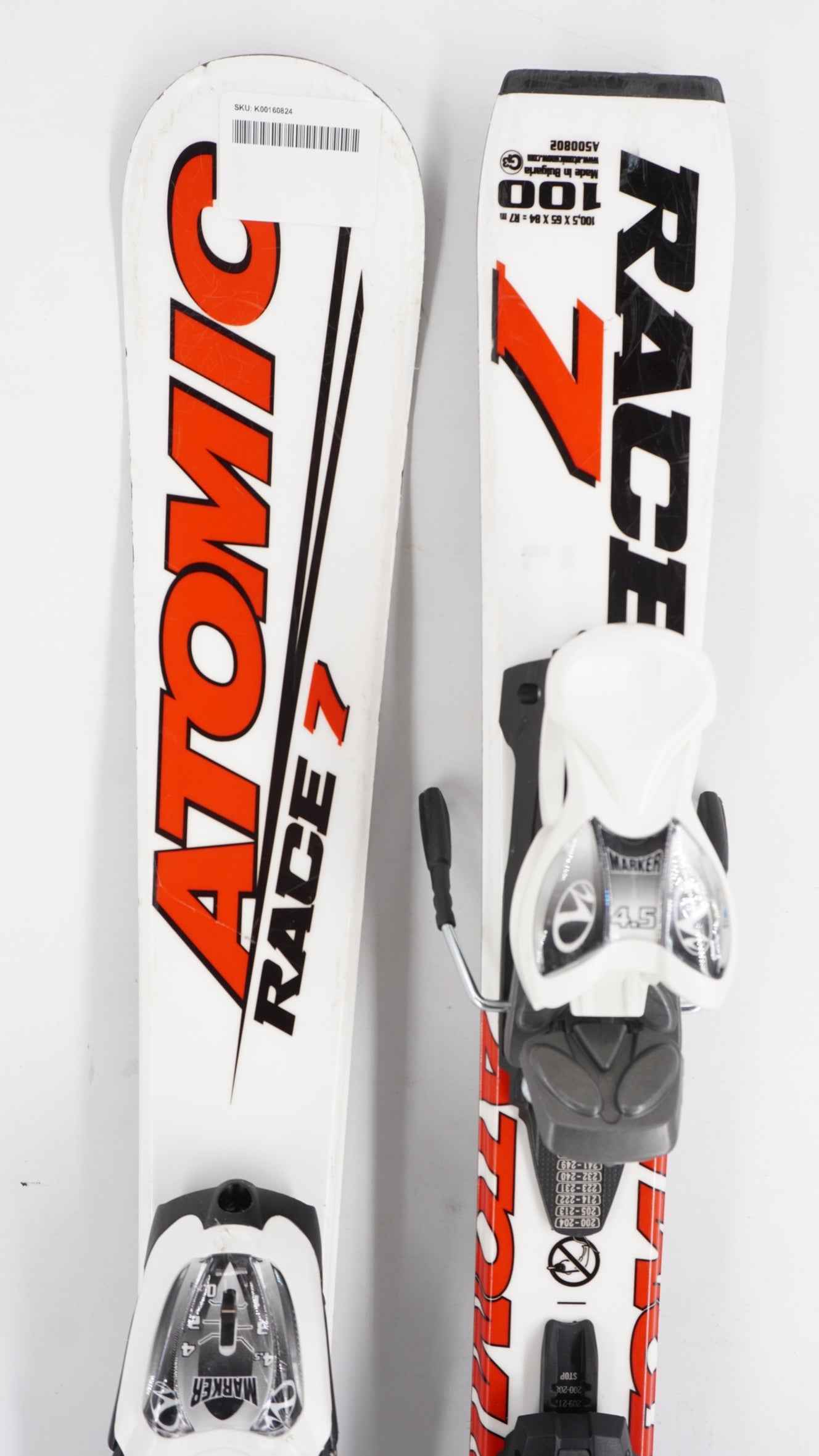 Atomic Race 7 Kids Skis with Bindings - 100 cm Used