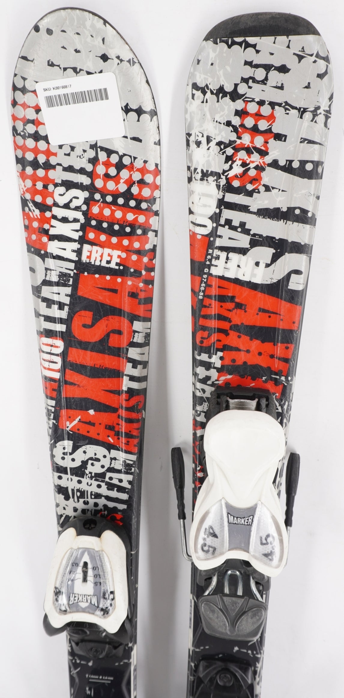 Axis Free Team Kids Skis with Bindings - 100 cm Used