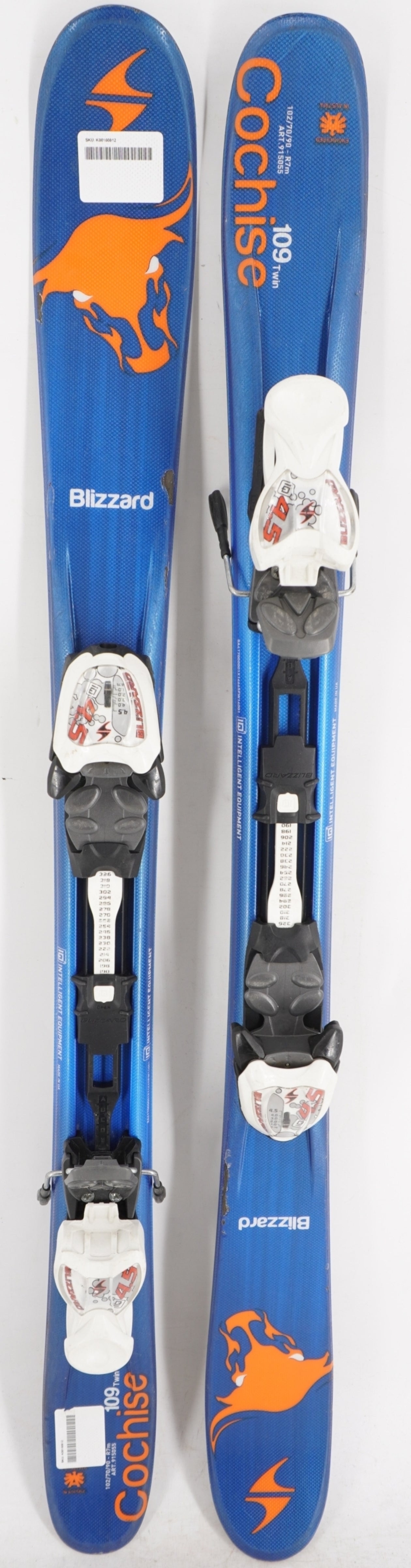 Blizzard Cochise Twin Tip Kids Skis with Bindings - 109 cm Used