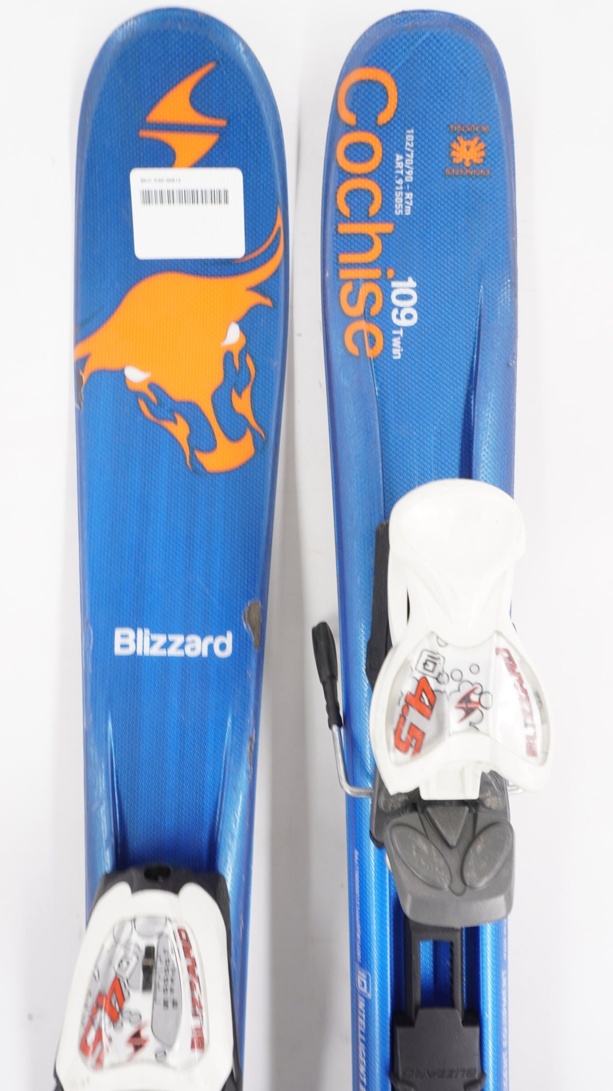Blizzard Cochise Twin Tip Kids Skis with Bindings - 109 cm Used