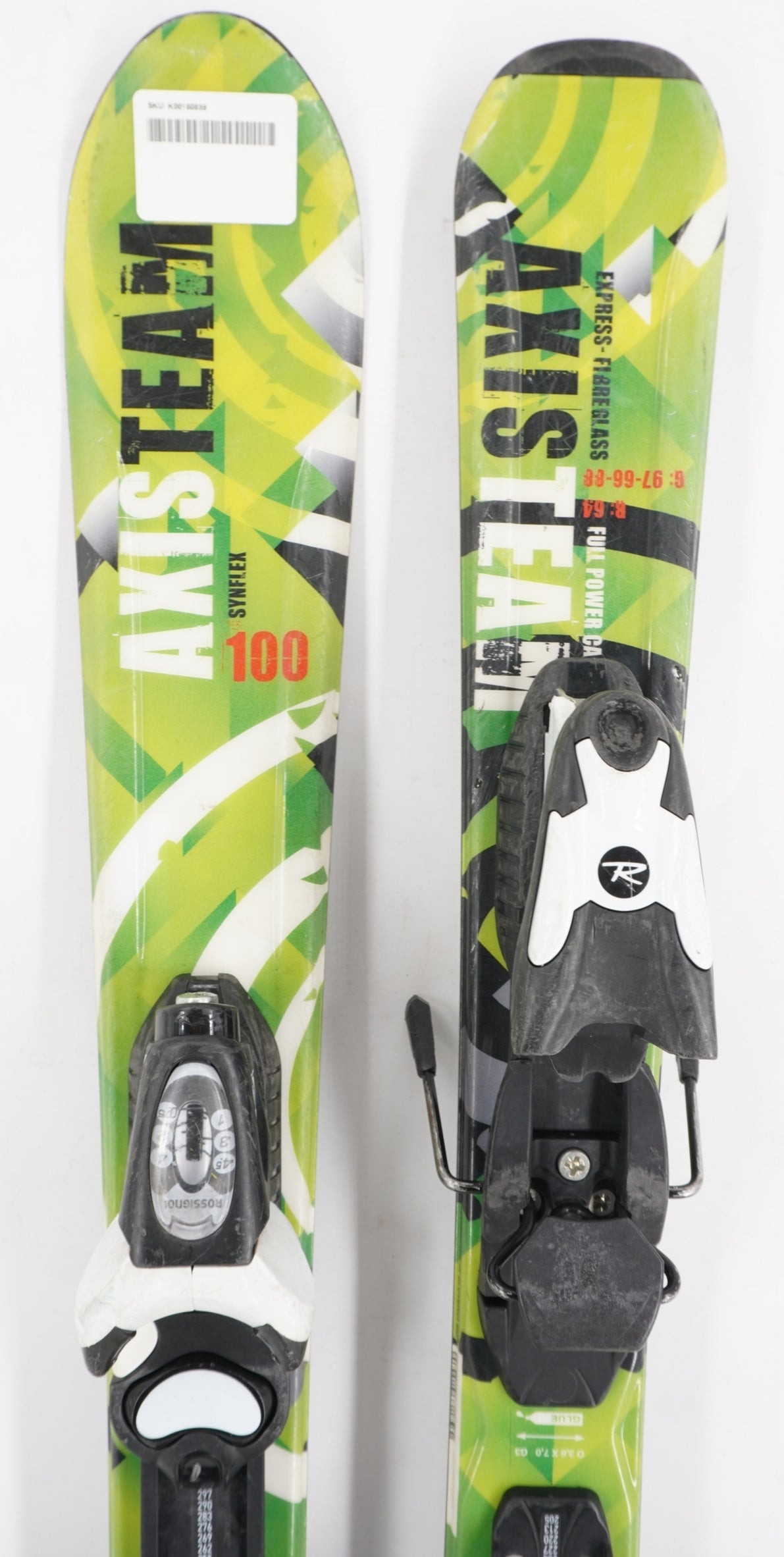 Axis Team Synflex Kids Skis with Bindings - 100 cm Used