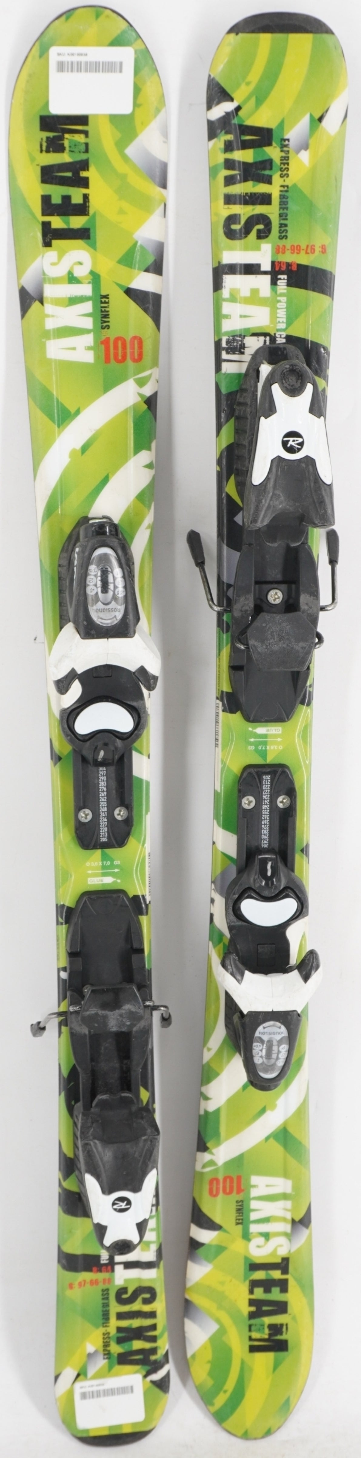 Axis Team Synflex Kids Skis with Bindings - 100 cm Used