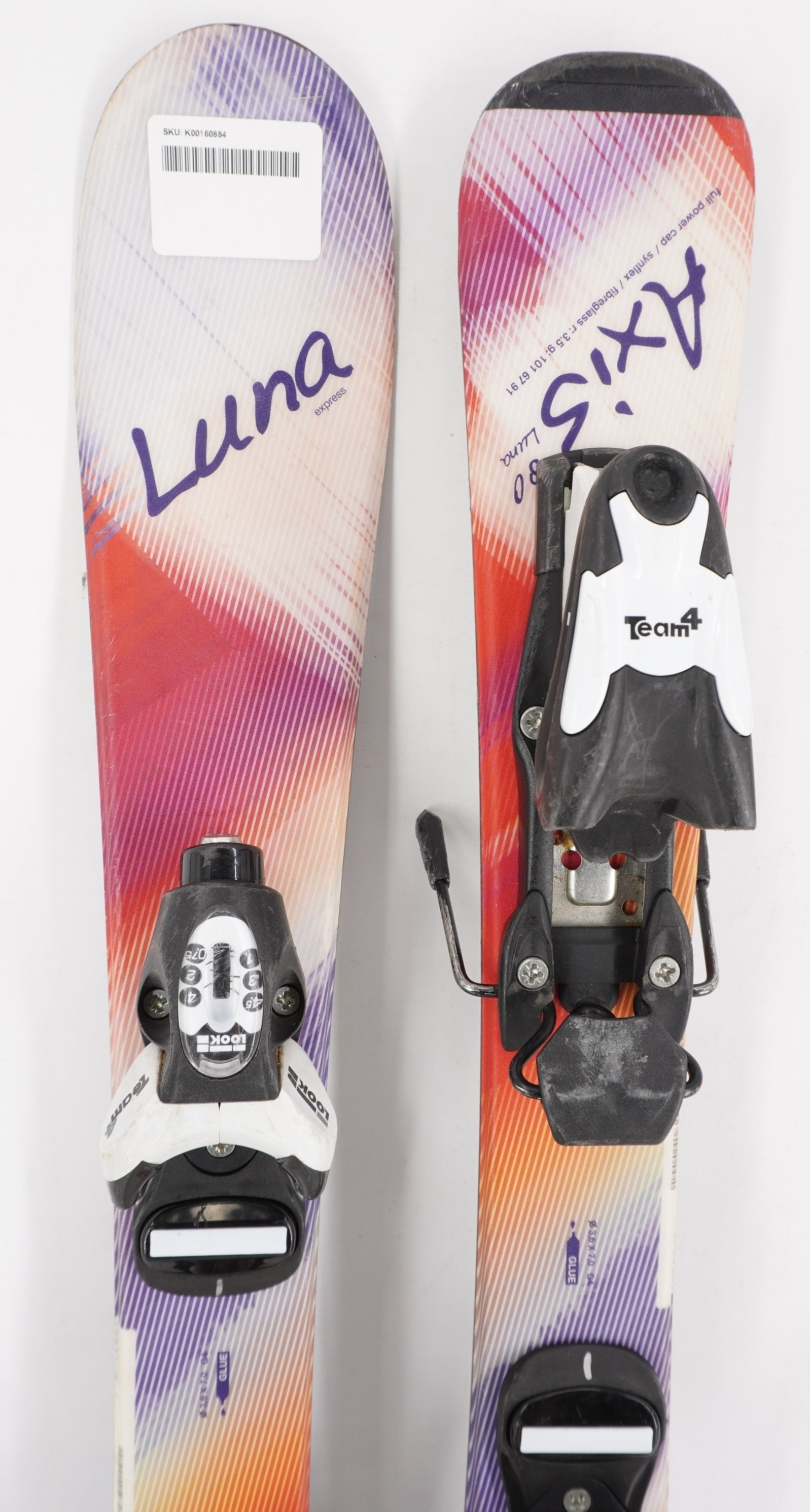 Axis Luna Kids Skis with Bindings - 80 cm Used