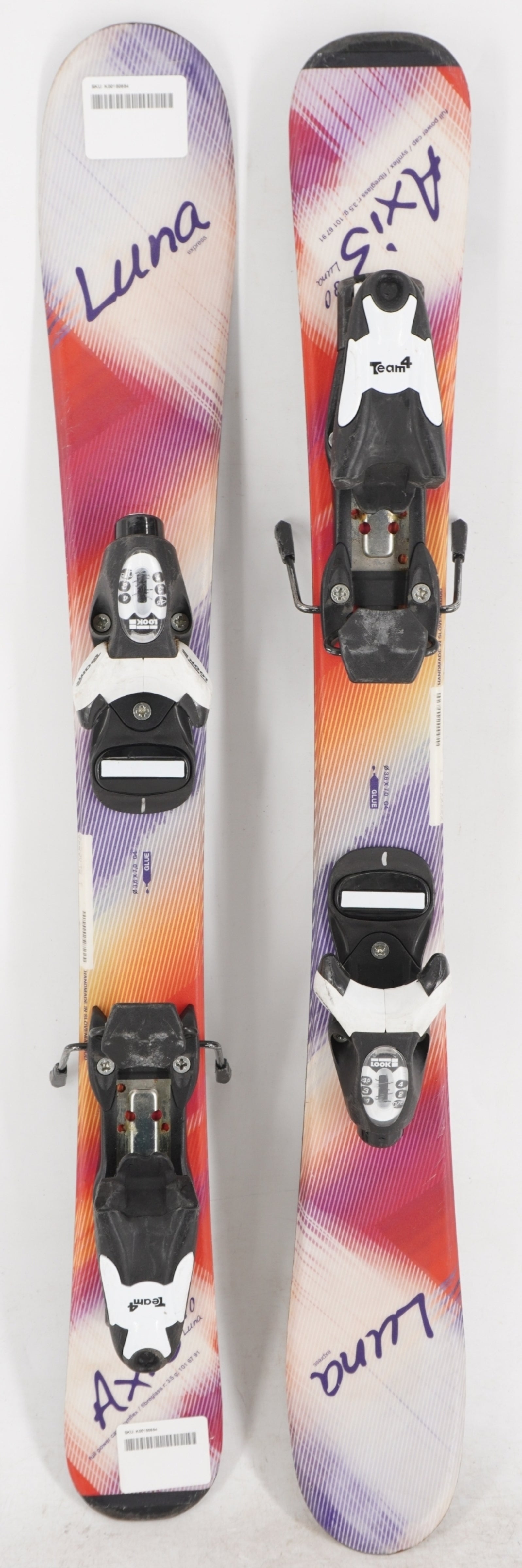 Axis Luna Kids Skis with Bindings - 80 cm Used