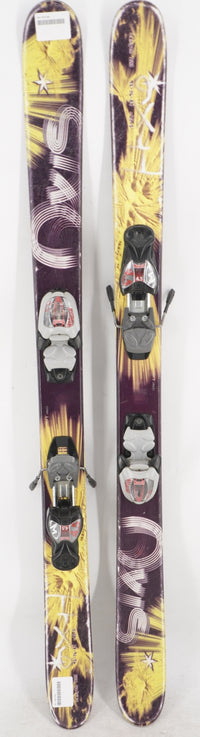 Axis Rockstar Twin Tip Kids Skis with Bindings - 123 cm Used