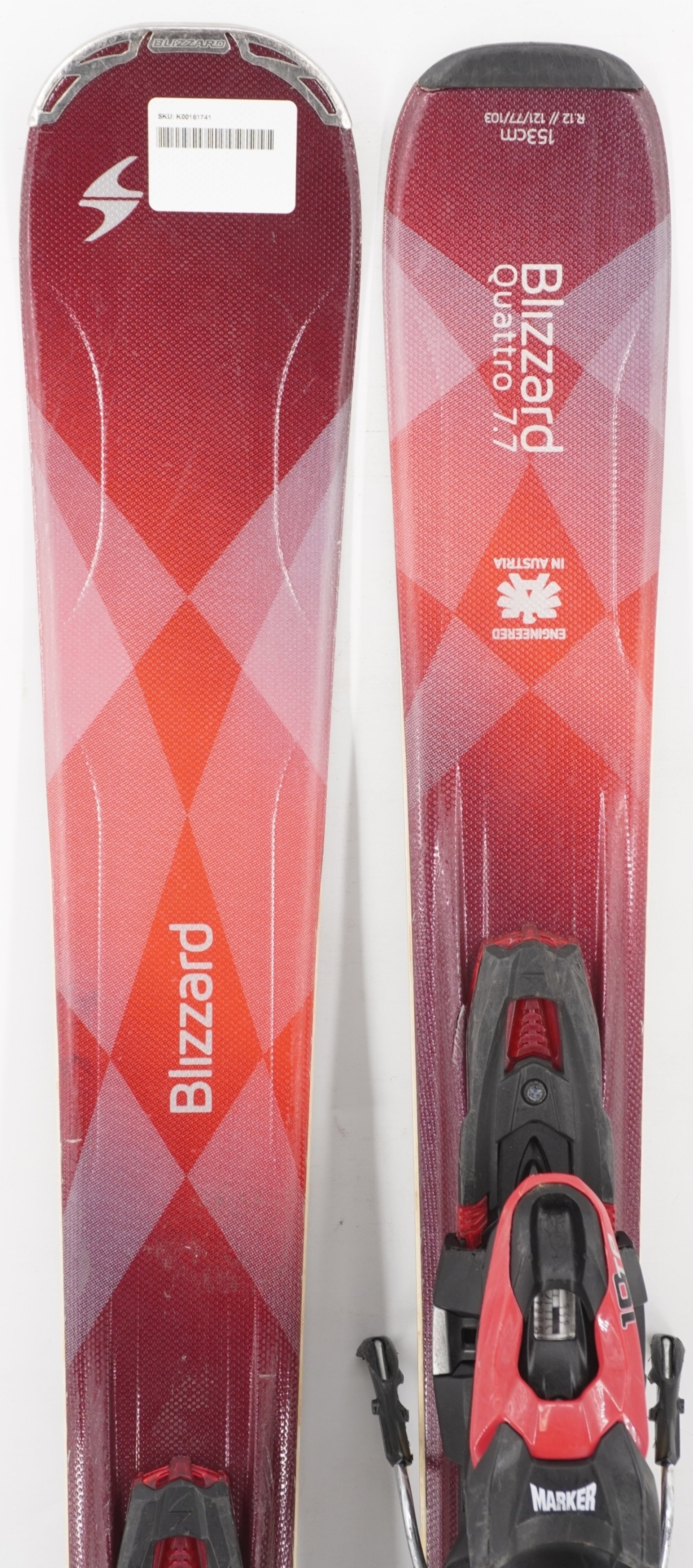 Blizzard Quattro 7.7 Women's Demo Skis with Bindings - 153 cm Used