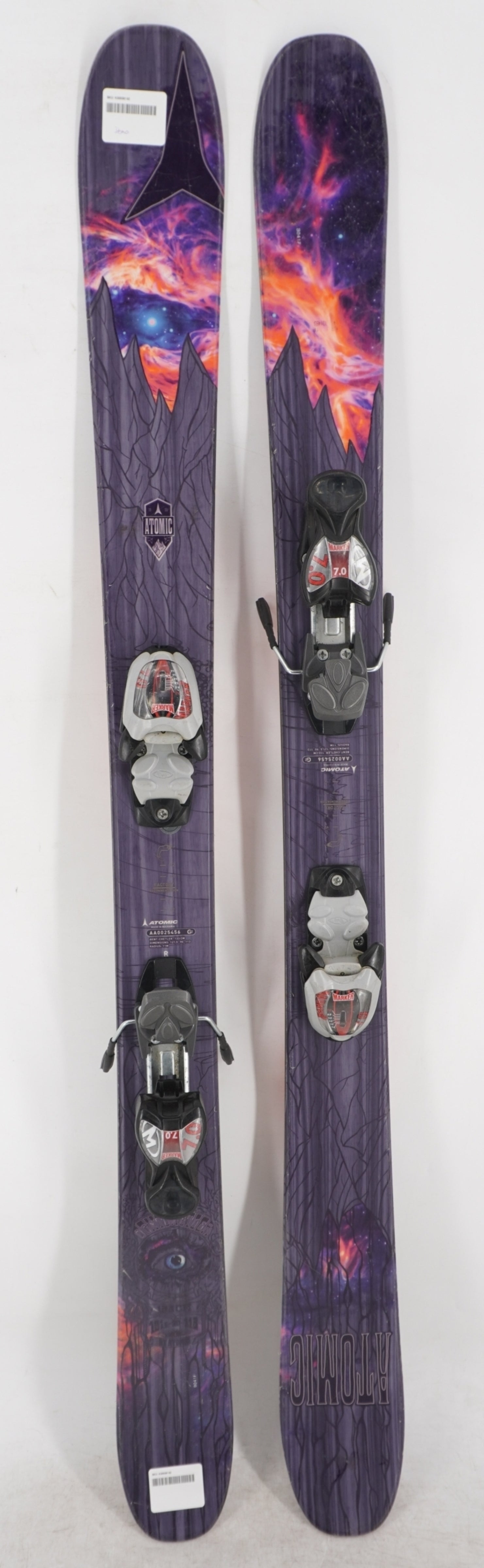 Atomic Bent-Chetler Twin Tip Juniors Demo Skis with Bindings - 133