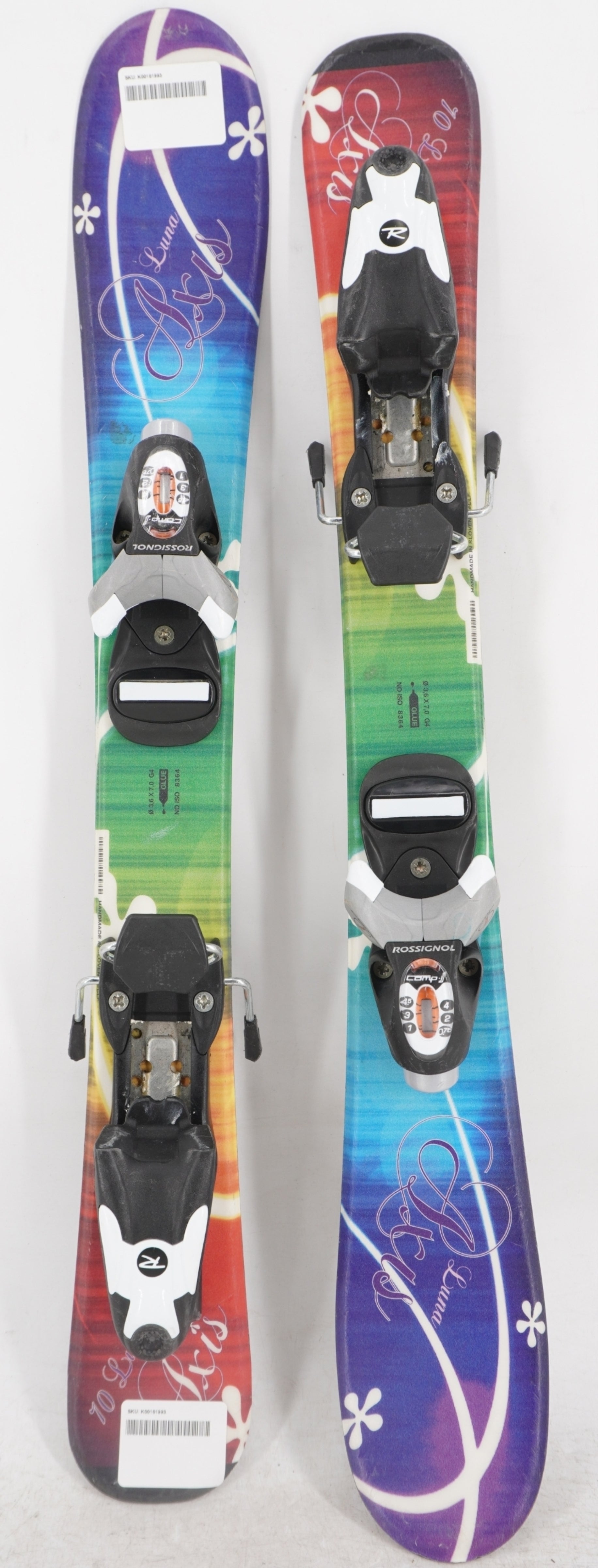 Axis Luna Kids Skis with Bindings - 70 cm Used