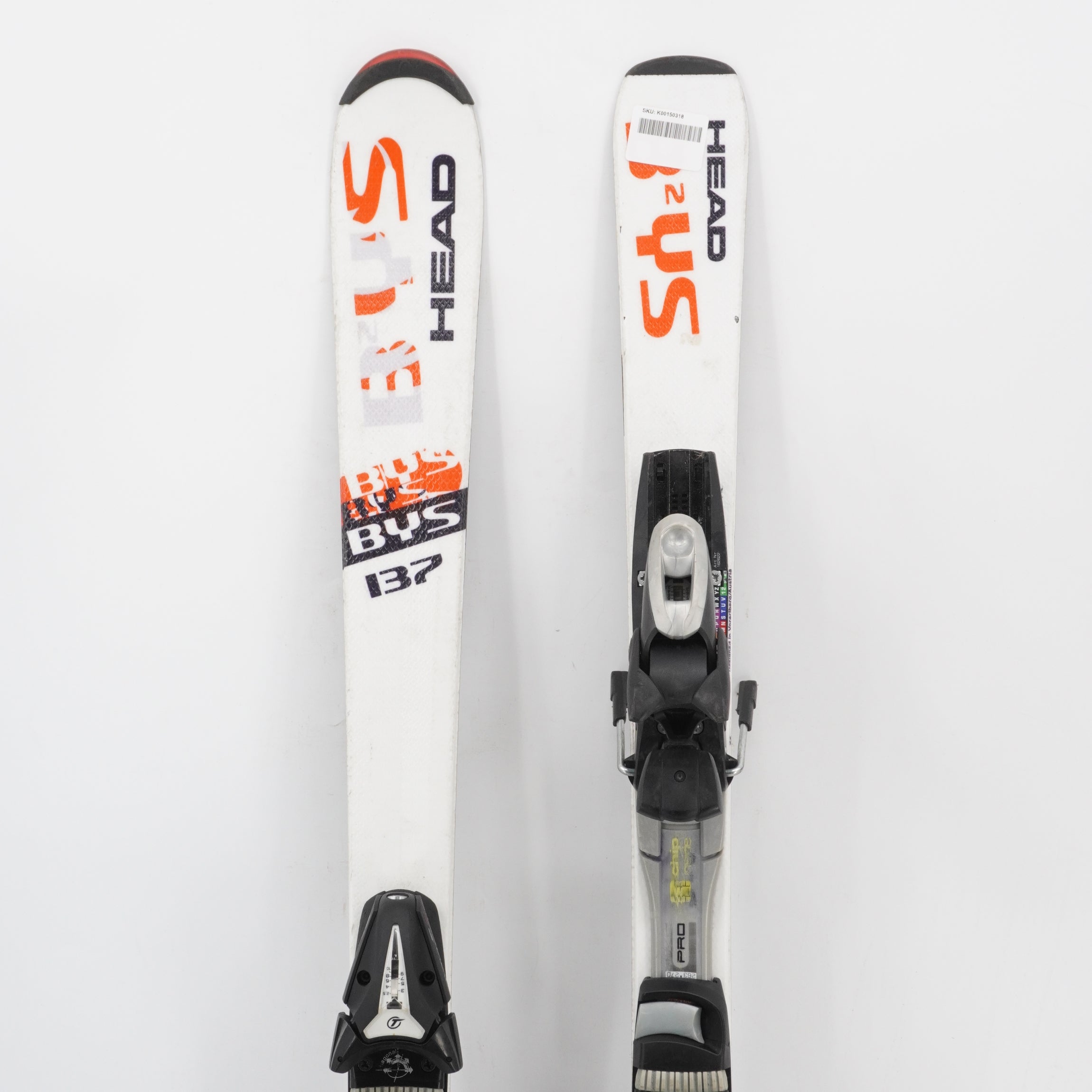 Head BYS 2 Adult Skis with Bindings - 137 cm Used