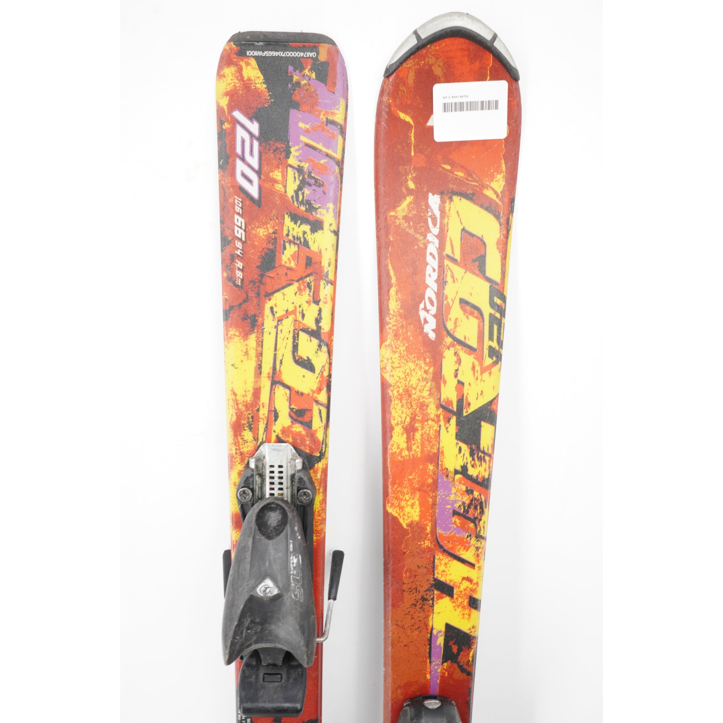 Nordica Hot Rod Kids Skis with Bindings - 120 cm Used