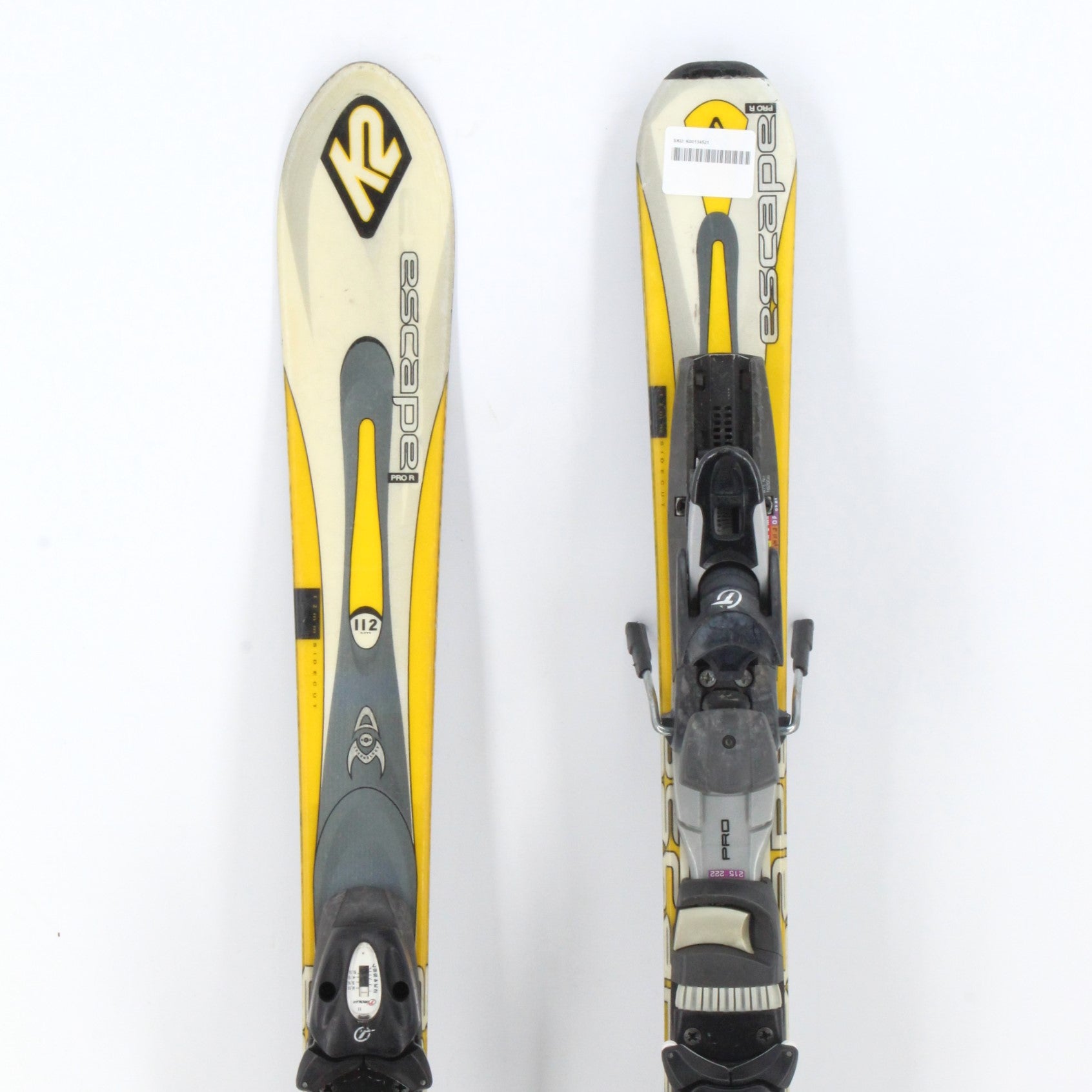 K2 Escape Pro R Junior Skis with Bindings - 112 cm Used – Kiwi Sports, LLC