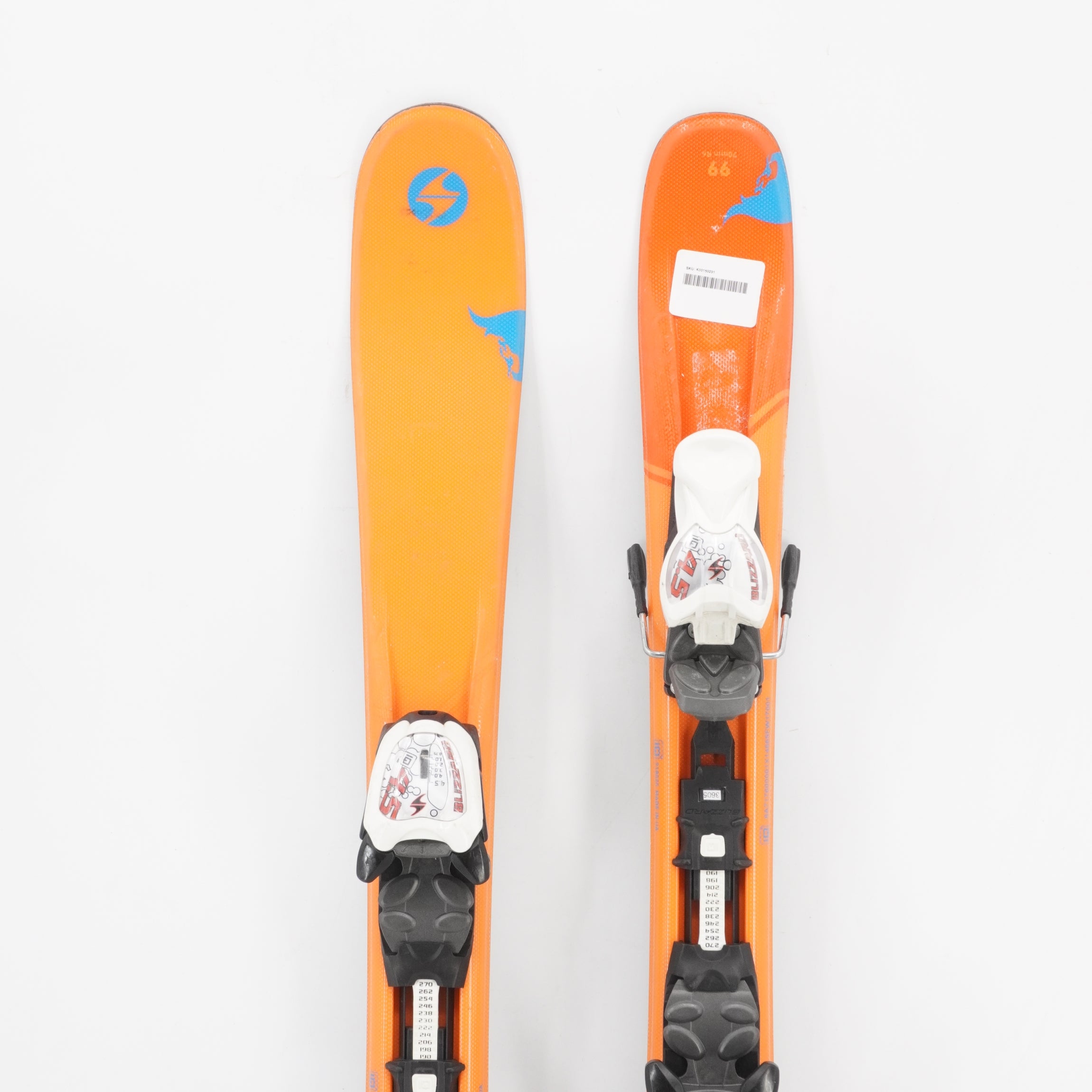 Blizzard Rustler Jr. Twin Tip Kids Skis with Bindings - 99 cm Used