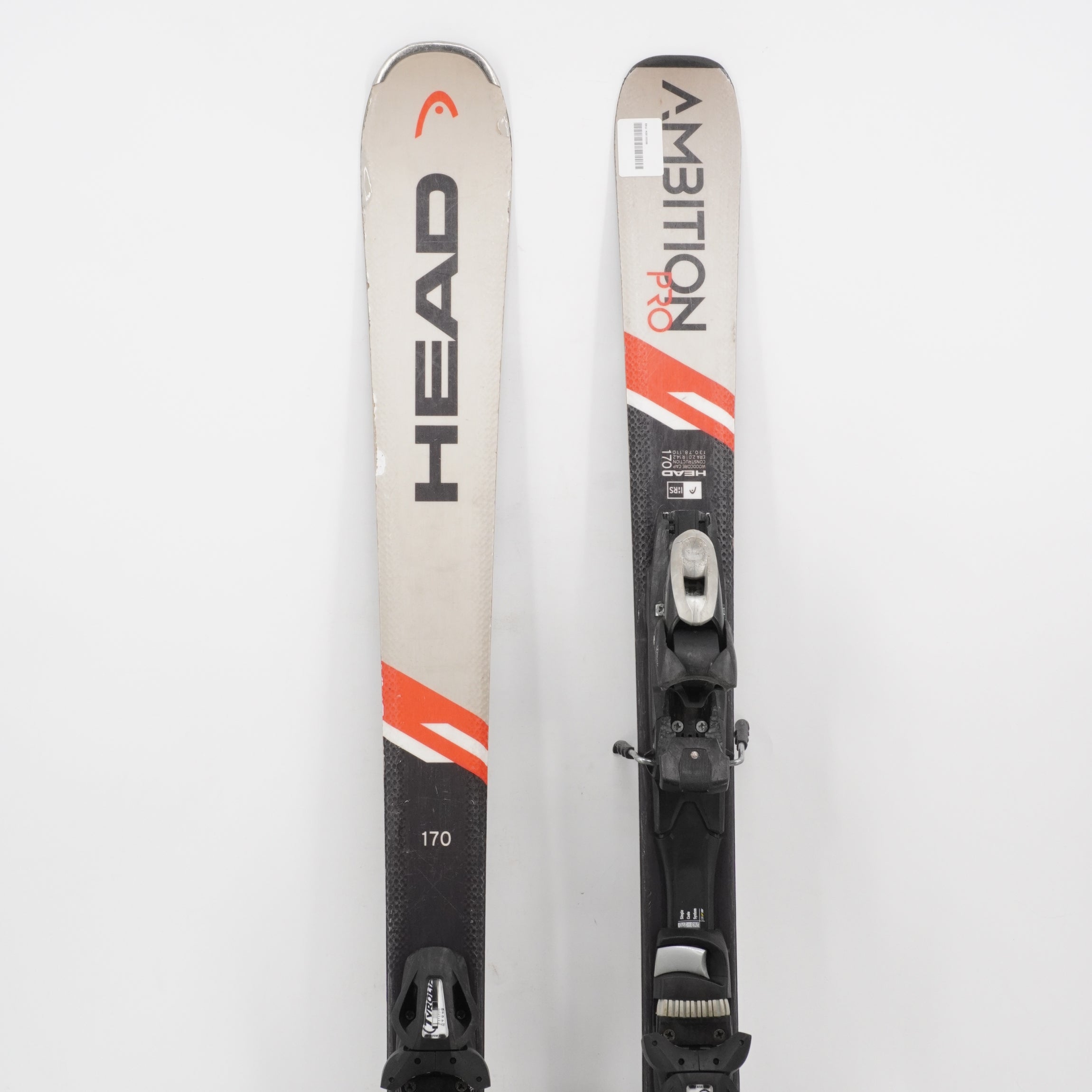Head Ambition Pro Adult Skis with Bindings - 170 cm Used